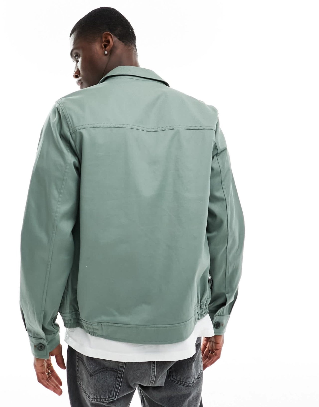 PS Paul Smith tape pocket detail workwear jacket in mid green - ASOS Sample Sale EU Store