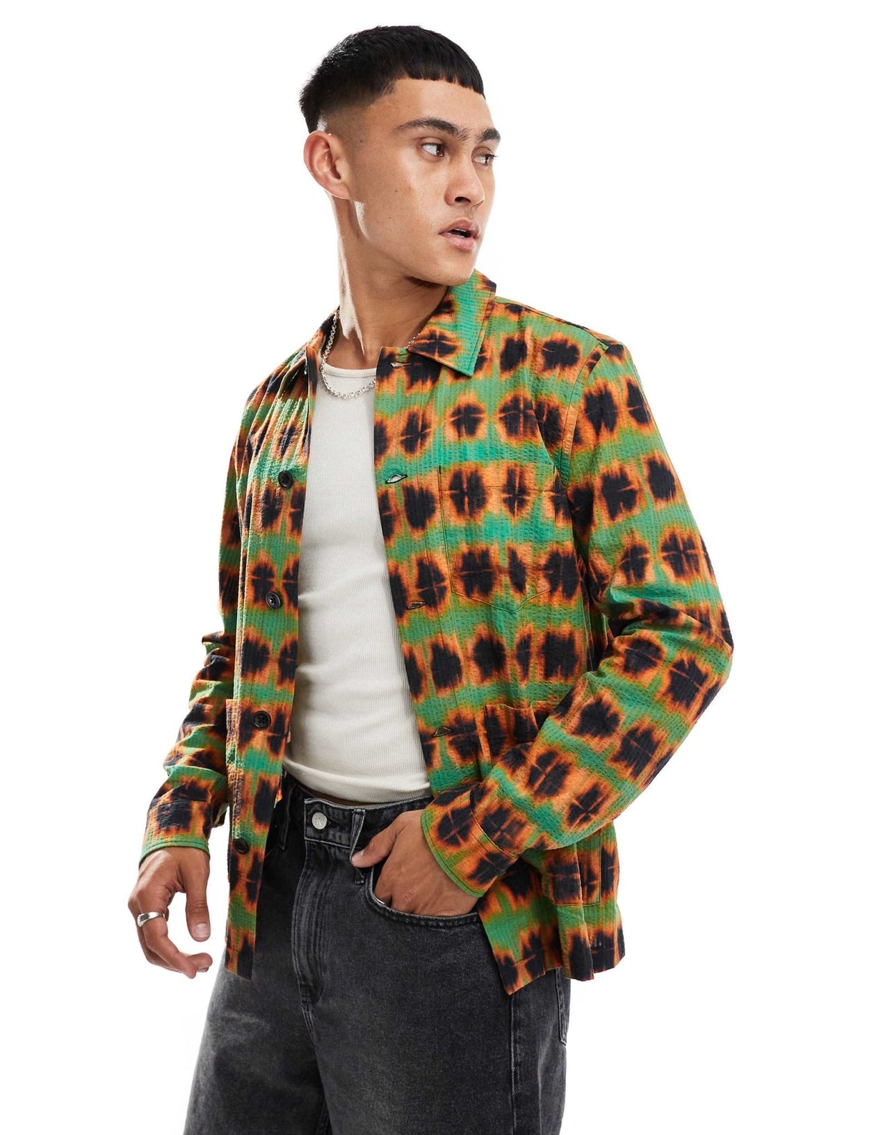PS Paul Smith tie - dye overshirt in green CO ORD - ASOS Sample Sale EU Store