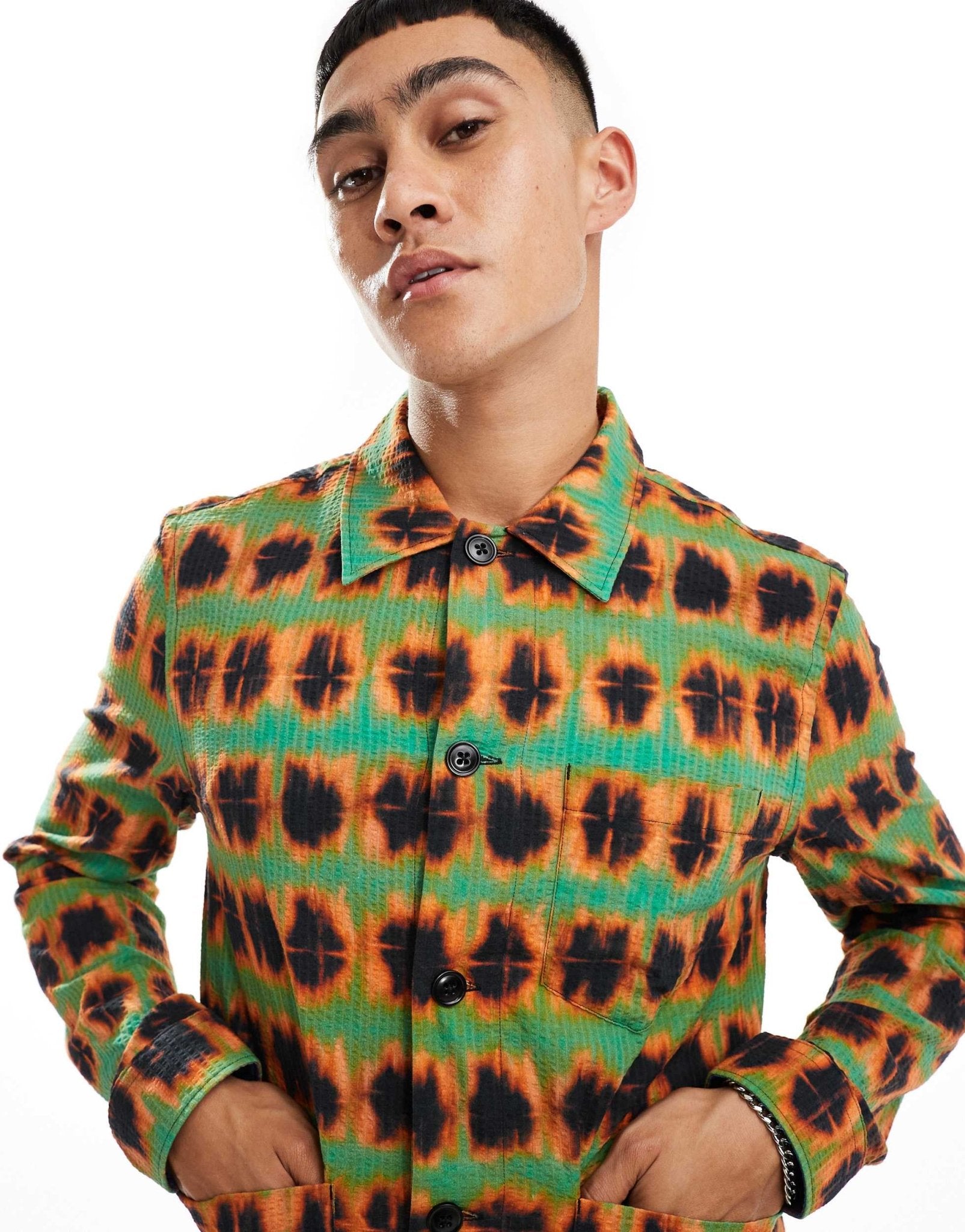 PS Paul Smith tie - dye overshirt in green CO ORD - ASOS Sample Sale EU Store