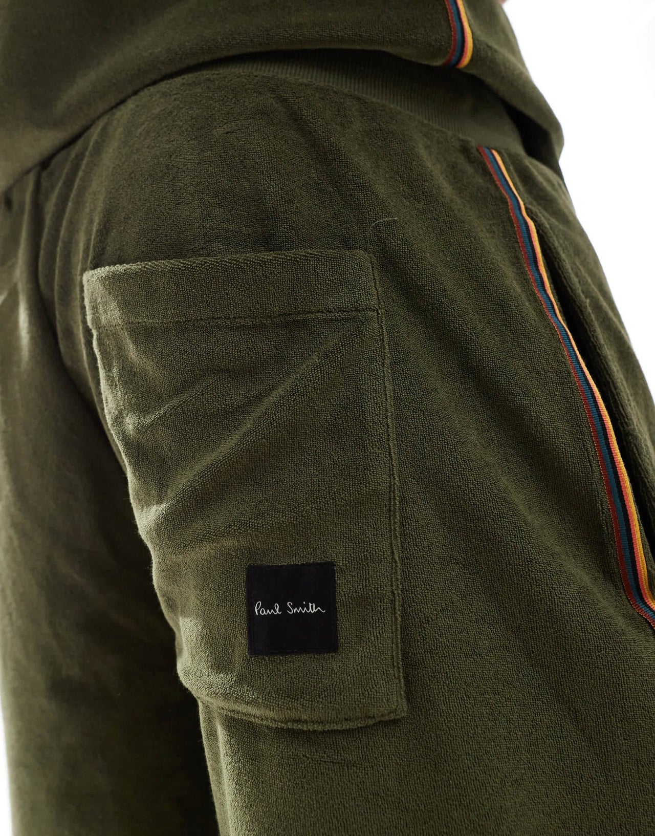 PS Paul Smith towel stripe shorts co - ord in khaki - ASOS Sample Sale EU Store