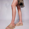 Sandalias flatform de rafia de ajuste ancho Sangria de Public Desire
