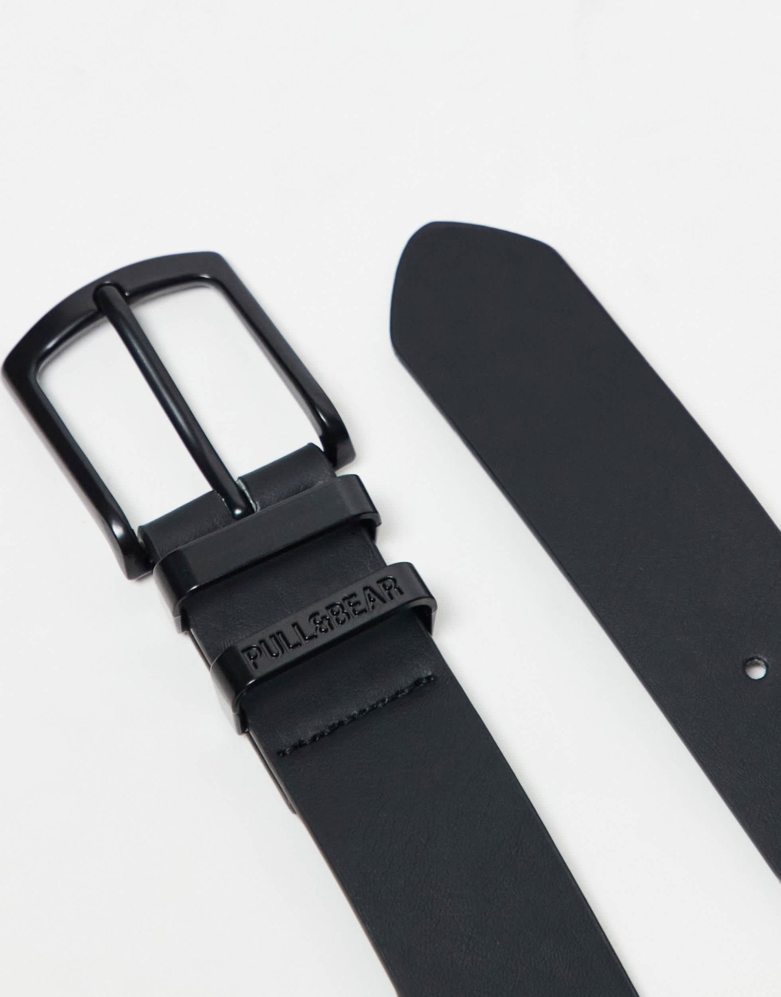 Pull&Bear faux leather belt in black - ASOS Sample Sale EU Store