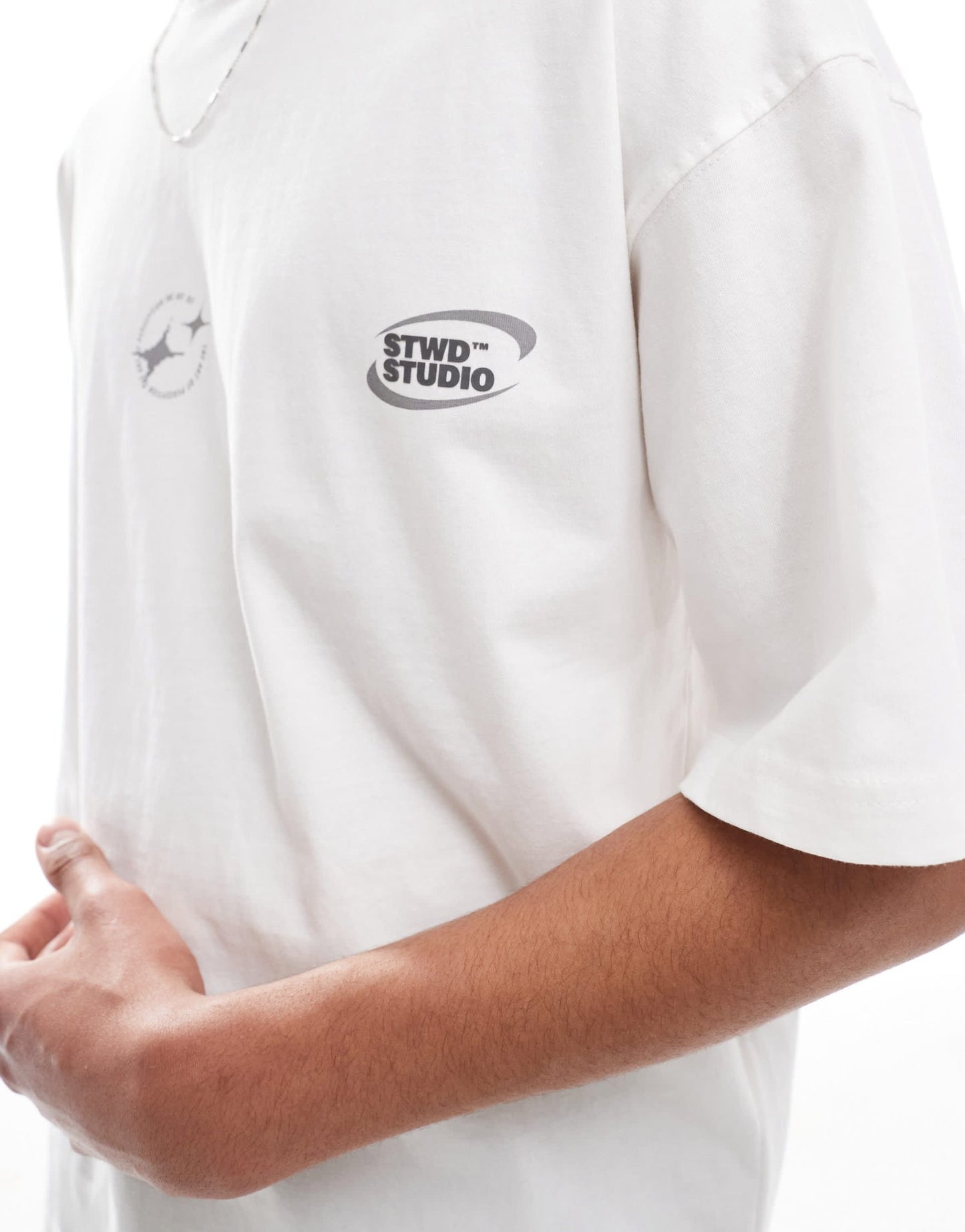 Pull&Bear STWD back graphic t-shirt in white - ASOS Sample Sale EU Store