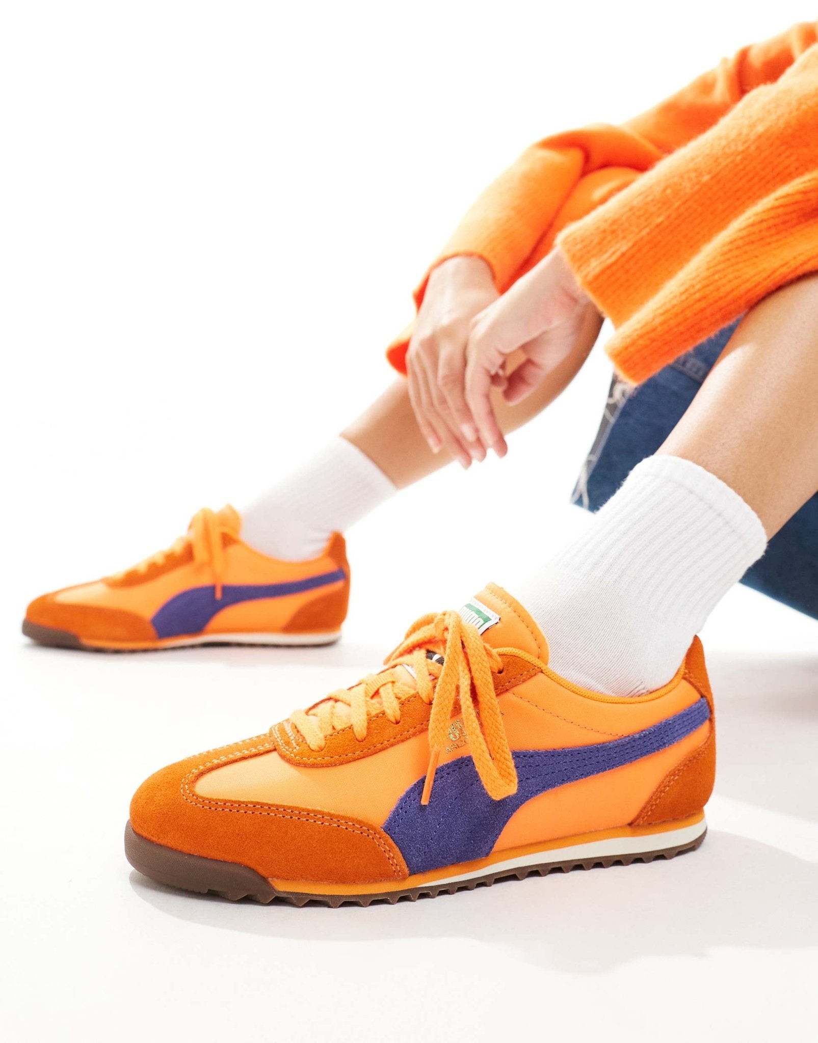 Puma Arizona Nylon trainers in orange and blue - ASOS Sample Sale EU Store