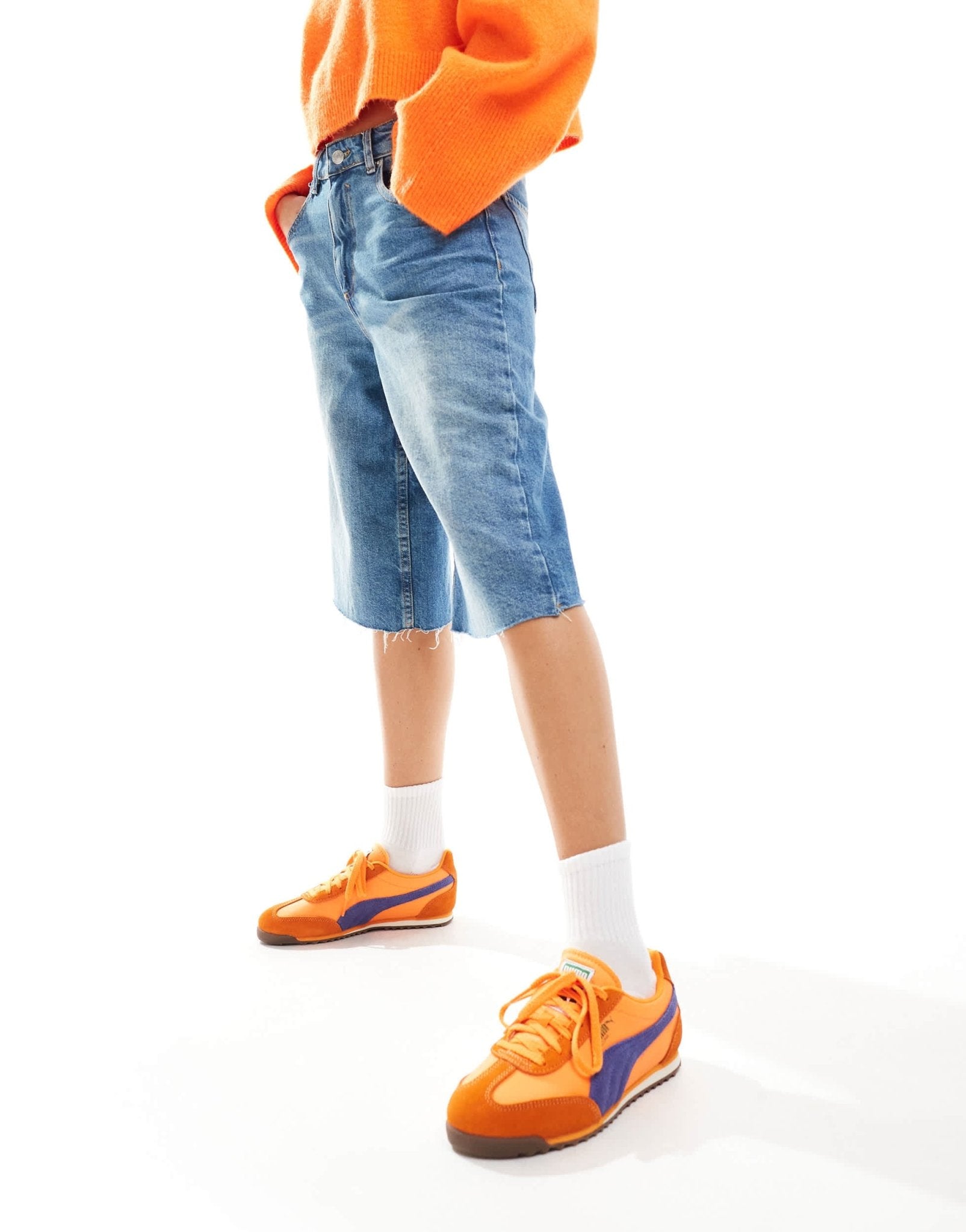Puma Arizona Nylon trainers in orange and blue - ASOS Sample Sale EU Store