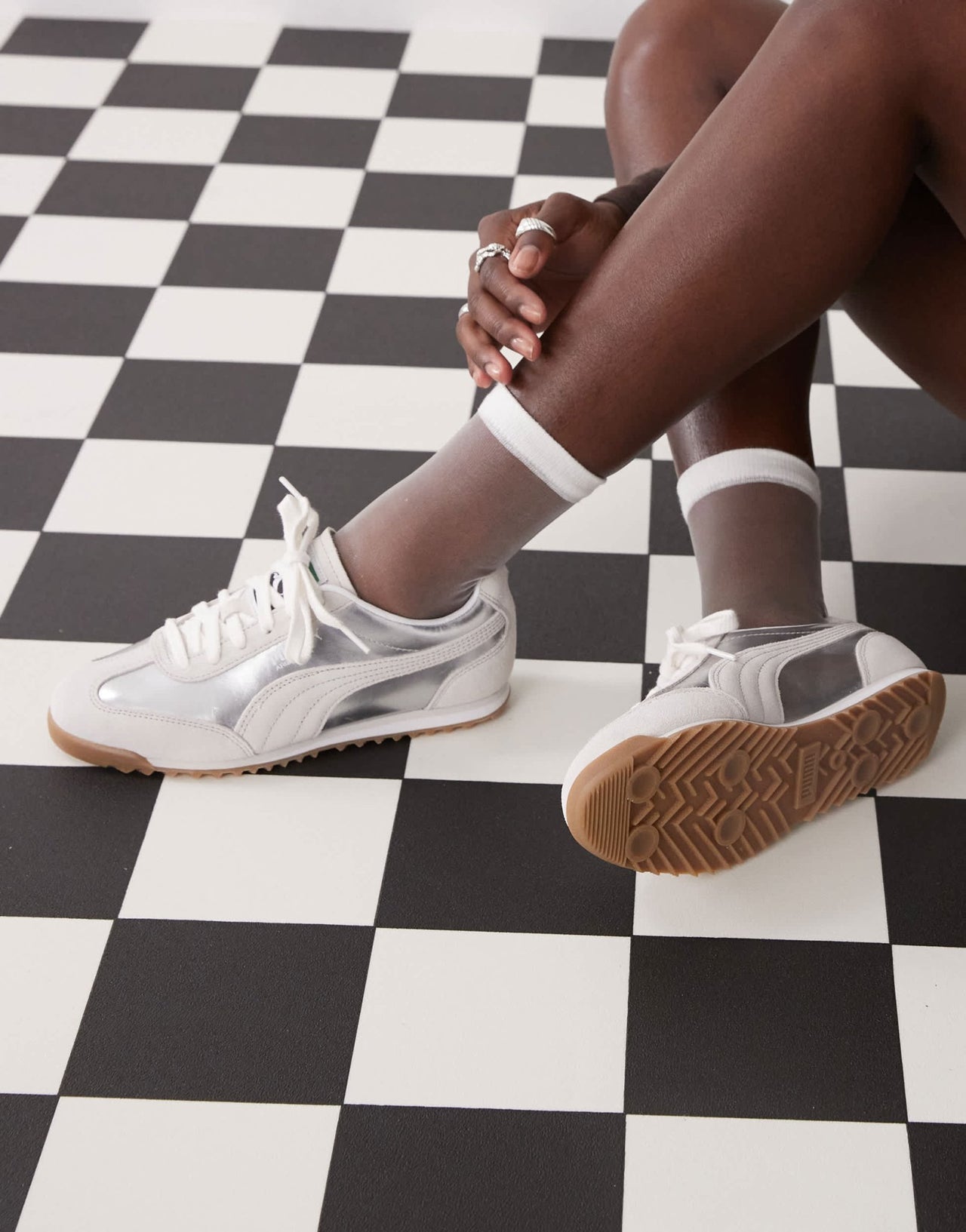 Puma Arizona trainers in metallic silver - ASOS Sample Sale EU Store