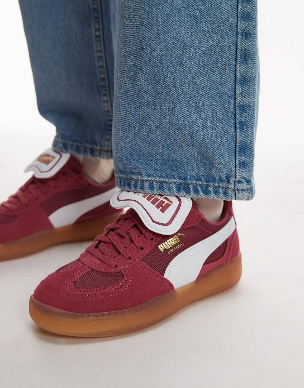 Puma Moda Tongue Palermo trainers in burgundy & white - ASOS Sample Sale EU Store