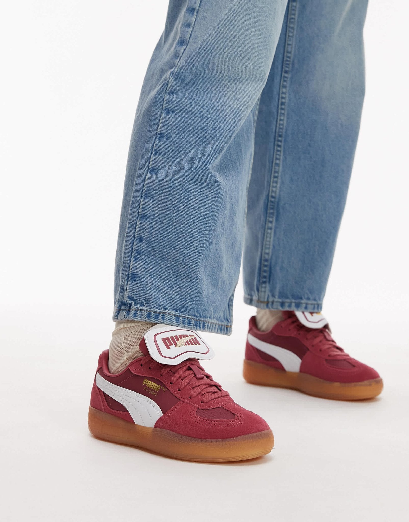 Puma Moda Tongue Palermo trainers in burgundy & white - ASOS Sample Sale EU Store