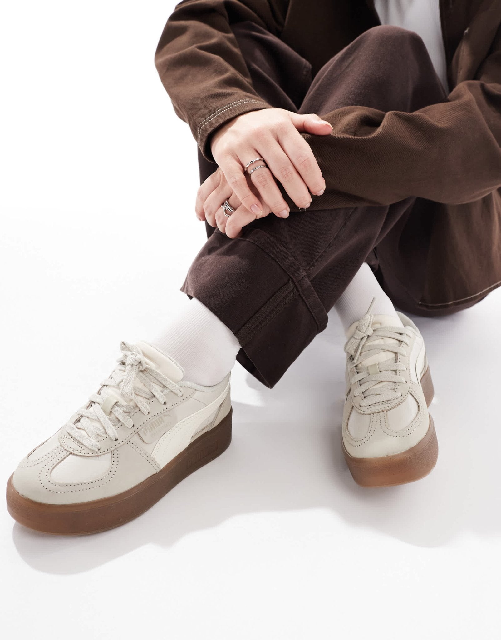 Puma Palermo Eleveta trainers in light khaki - ASOS Sample Sale EU Store