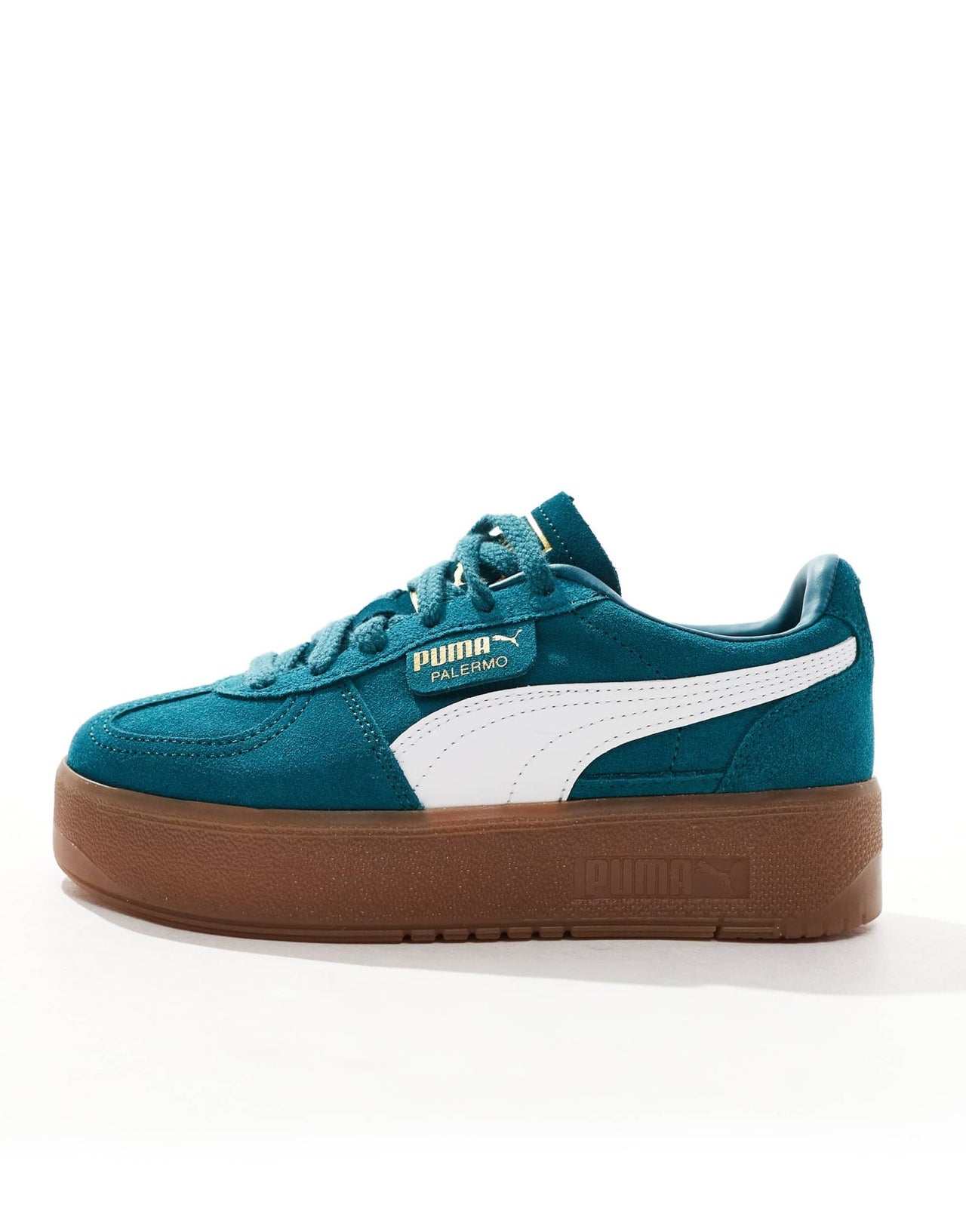 Puma Palermo Platform trainers in green - ASOS Sample Sale EU Store