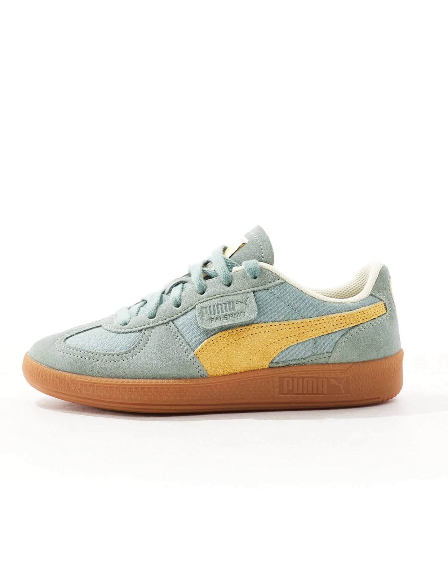 Puma Palermo trainers in washed green - ASOS Sample Sale EU Store
