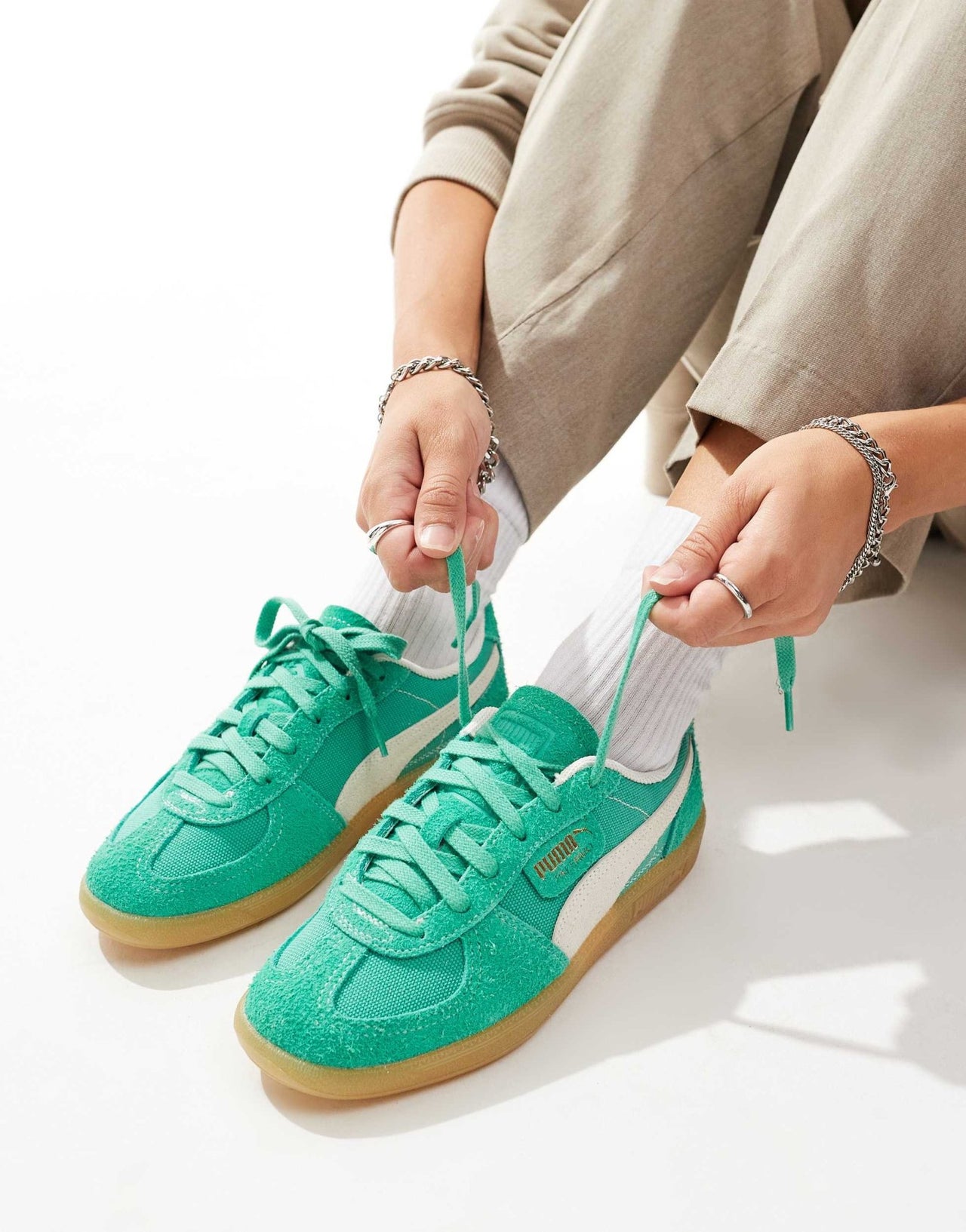 Puma Palermo Vintage trainers in green - ASOS Sample Sale EU Store