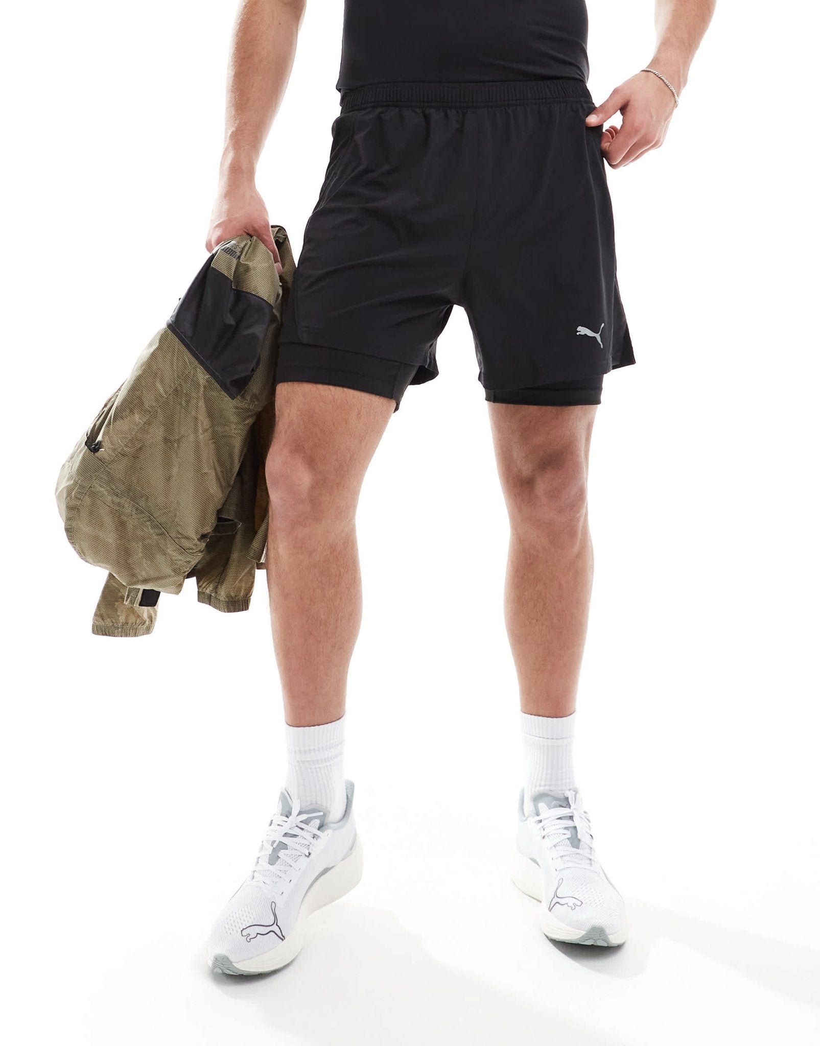 Puma Run Velocity 2 in 1 shorts in black - ASOS Sample Sale EU Store
