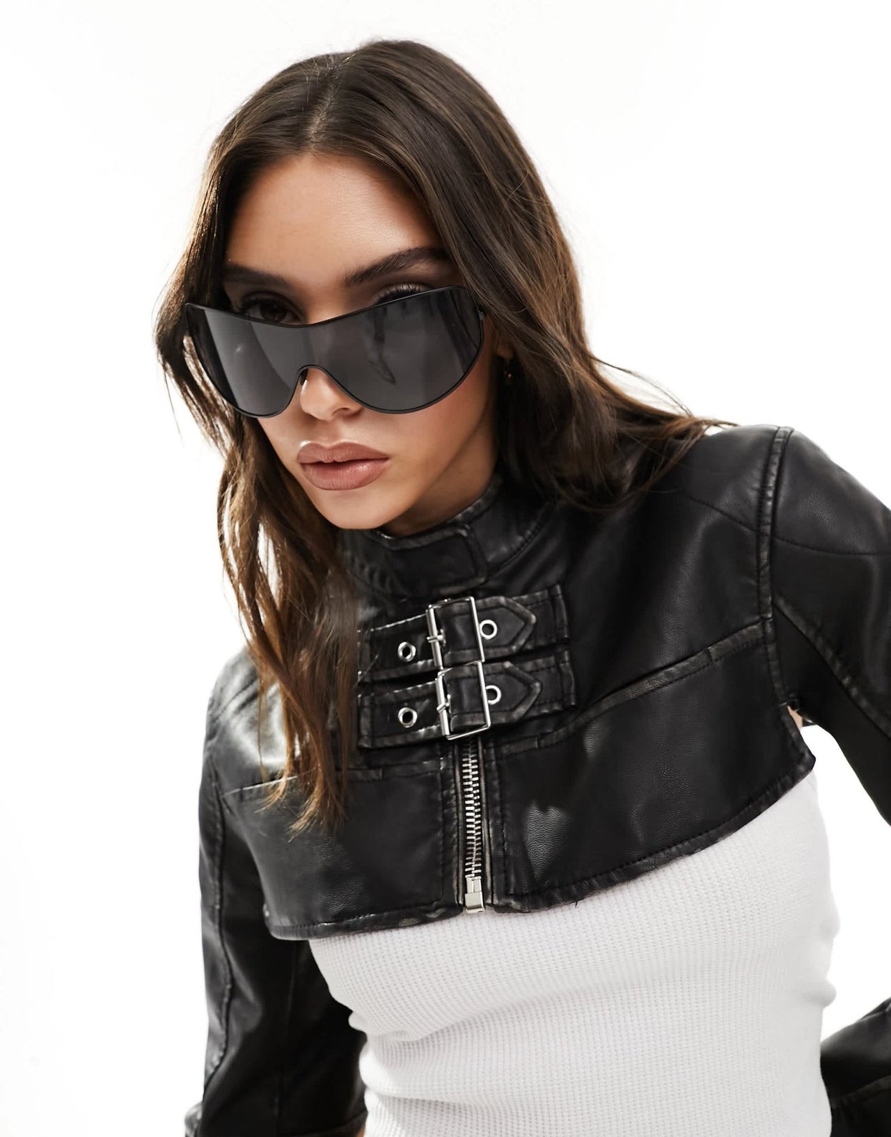 Quay x Guizio balance shield sunglasses in black - ASOS Sample Sale EU Store