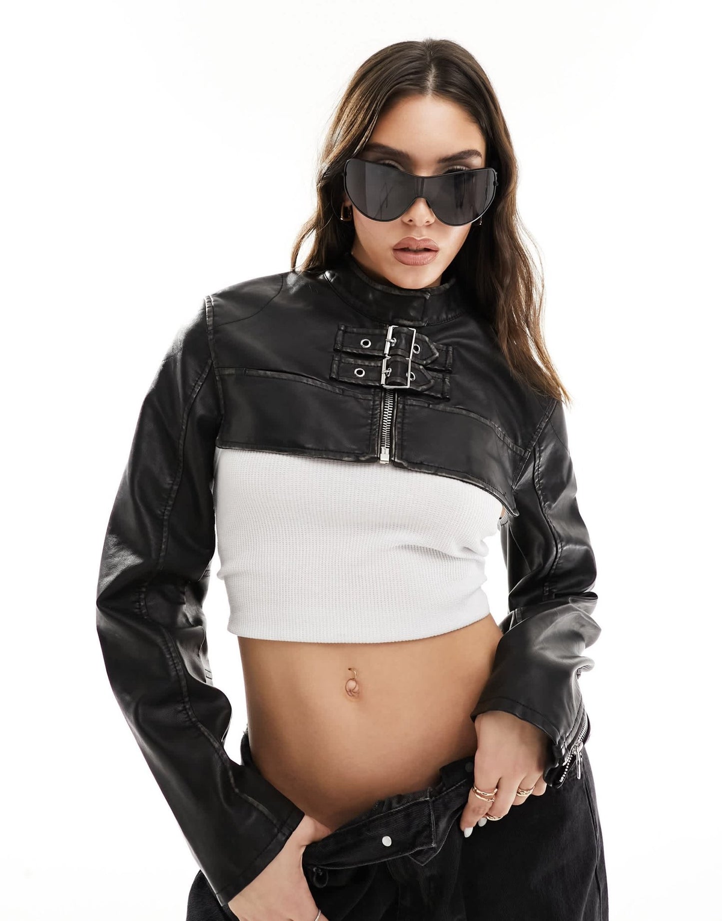 Quay x Guizio balance shield sunglasses in black - ASOS Sample Sale EU Store