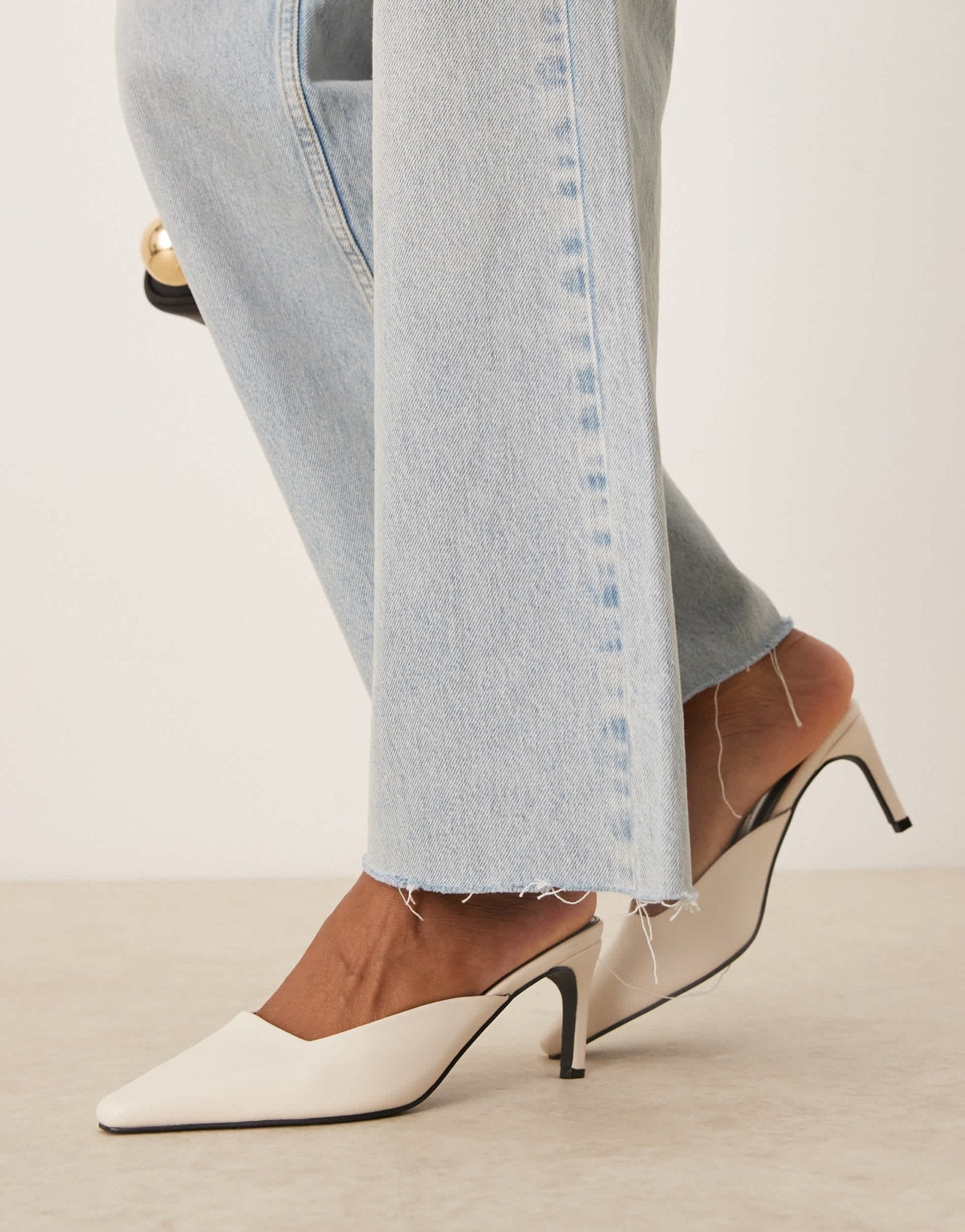 RAID Miko kitten heeled mules in cream - ASOS Sample Sale EU Store