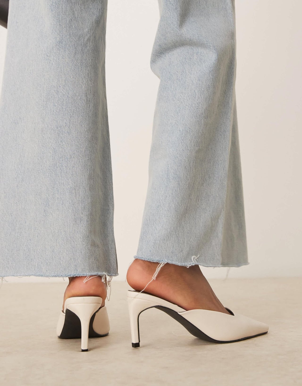 RAID Miko kitten heeled mules in cream - ASOS Sample Sale EU Store