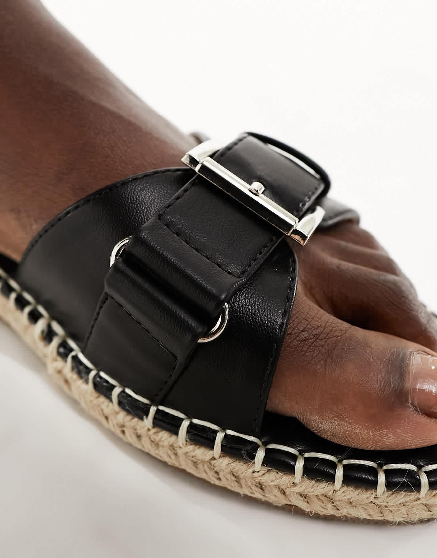 RAID Ruheen flat espadrille sandals in black - ASOS Sample Sale EU Store