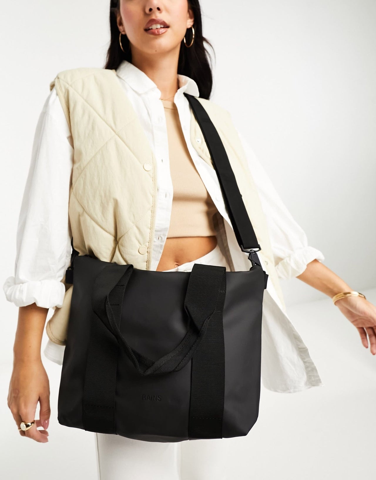 Rains mico tote bag in black - ASOS Sample Sale EU Store