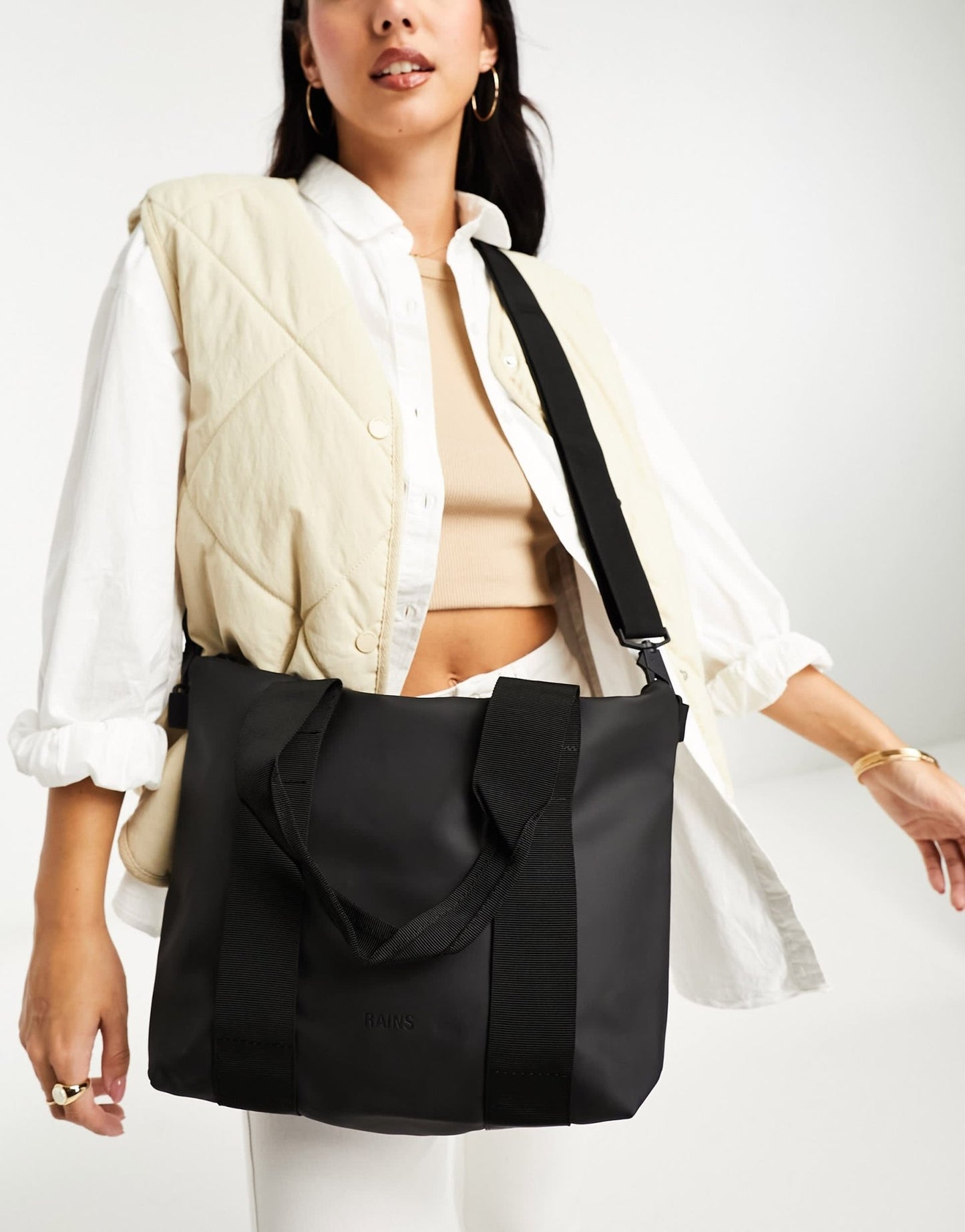 Rains mico tote bag in black - ASOS Sample Sale EU Store