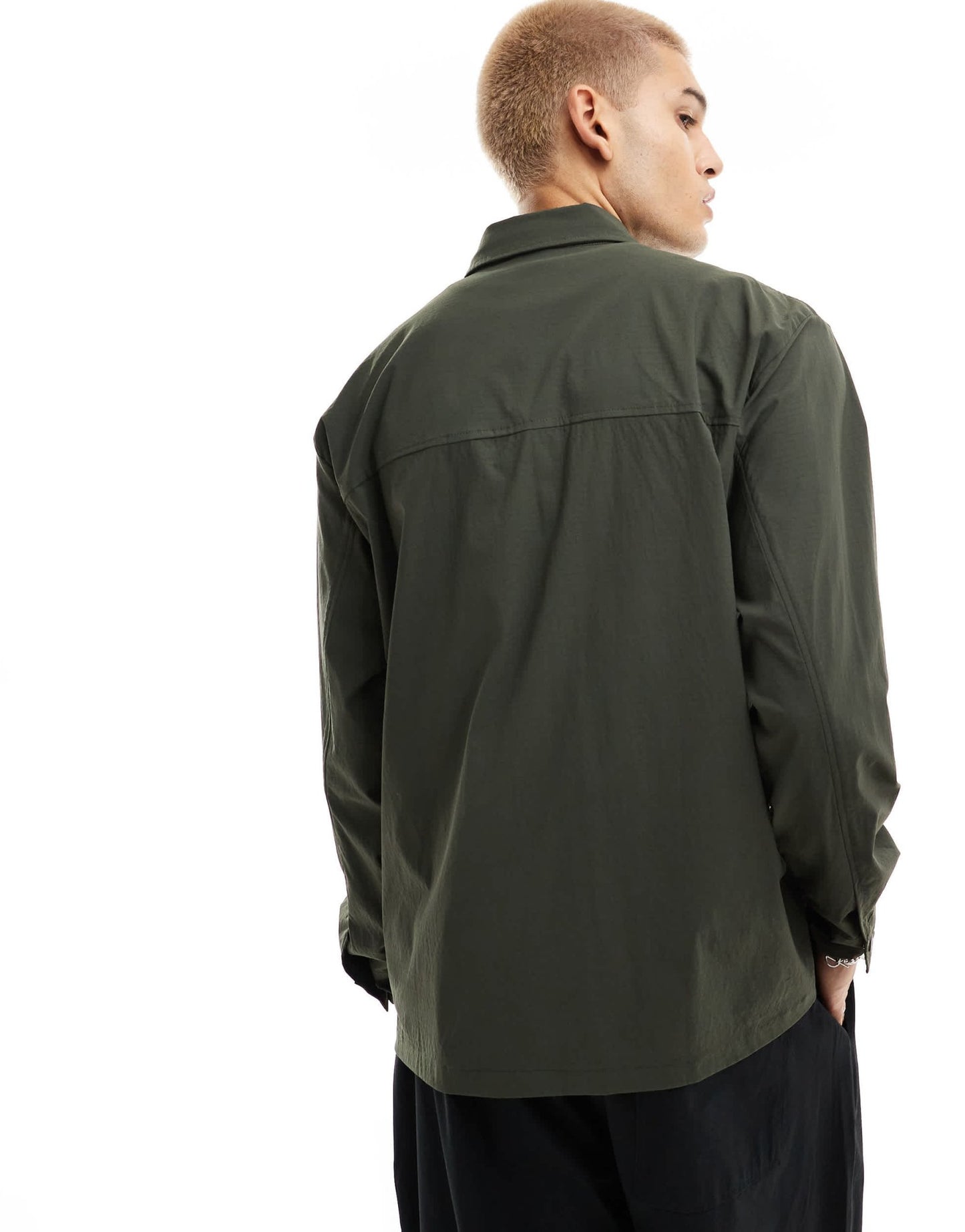 Rains Tomar stretch ripstop utility overshirt in dark green - ASOS Sample Sale EU Store