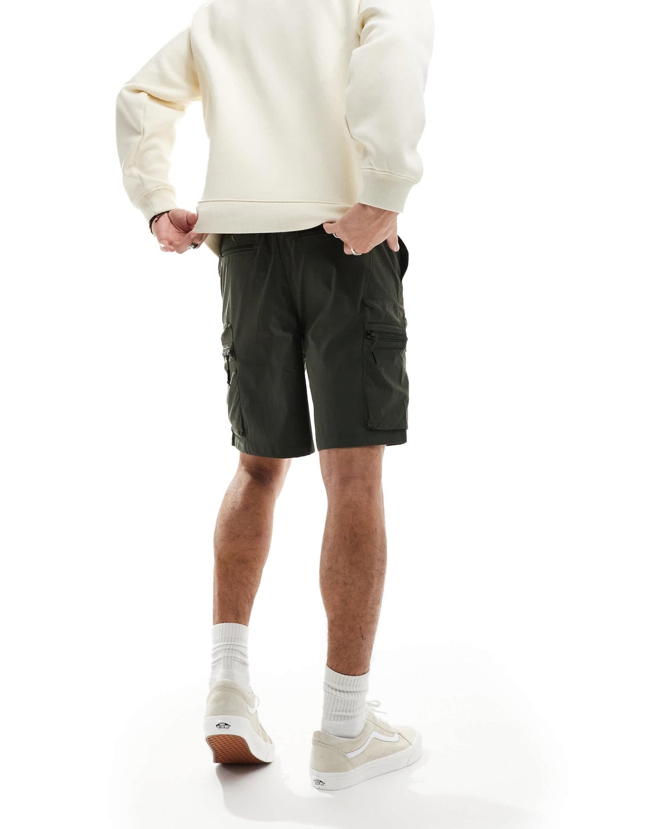 Rains Tomar stretch ripstop utility shorts in dark green - ASOS Sample Sale EU Store