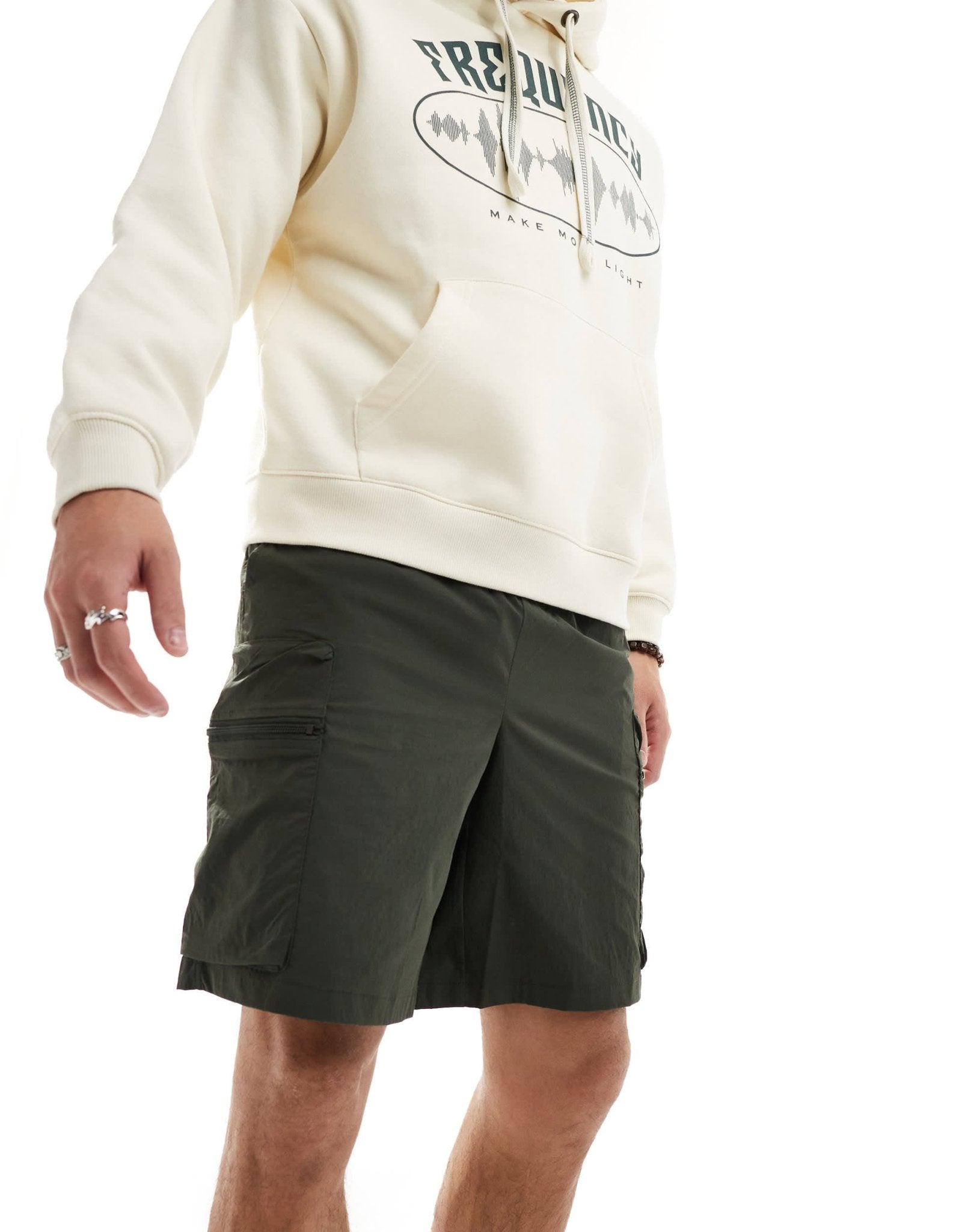 Rains Tomar stretch ripstop utility shorts in dark green - ASOS Sample Sale EU Store