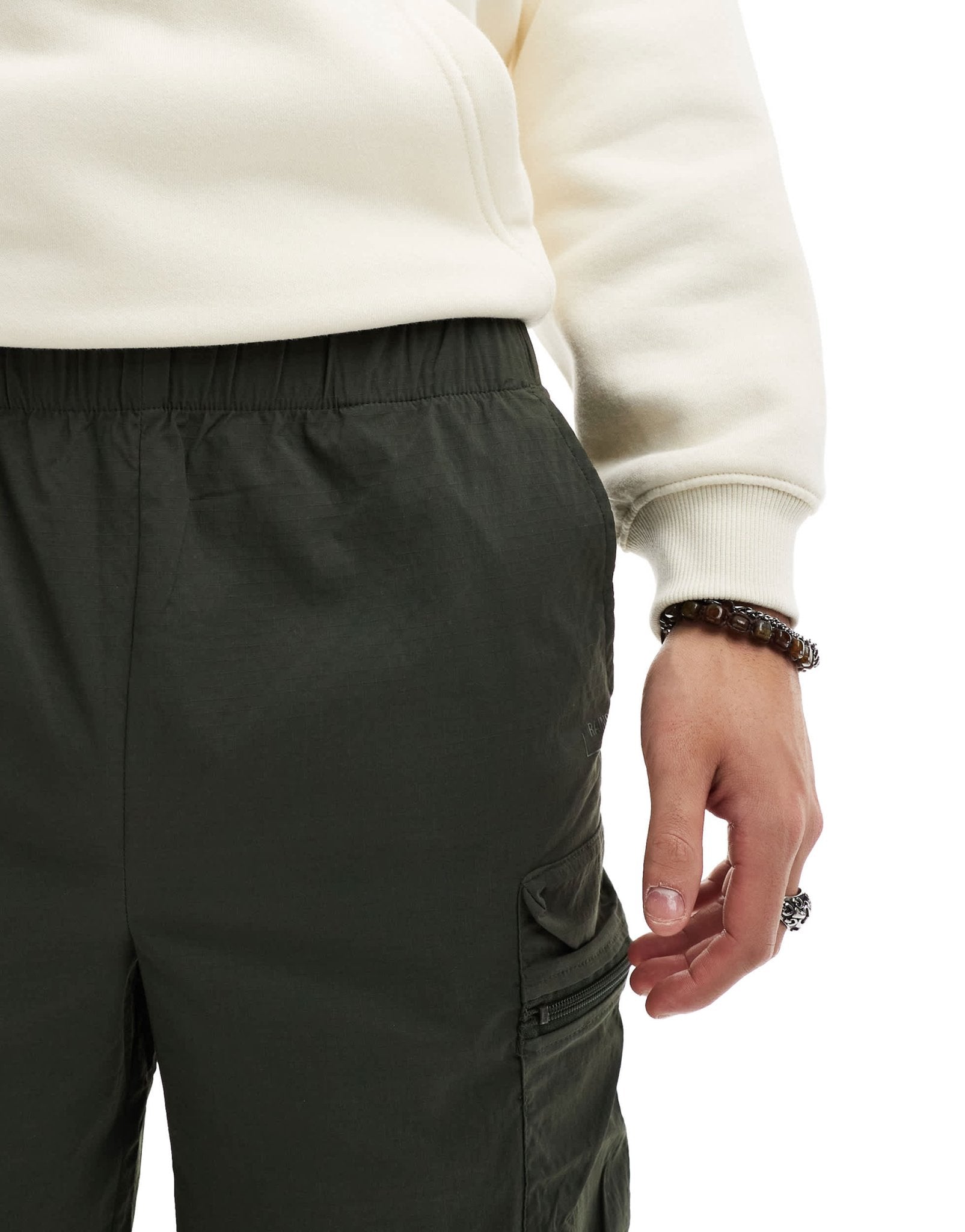 Rains Tomar stretch ripstop utility shorts in dark green - ASOS Sample Sale EU Store