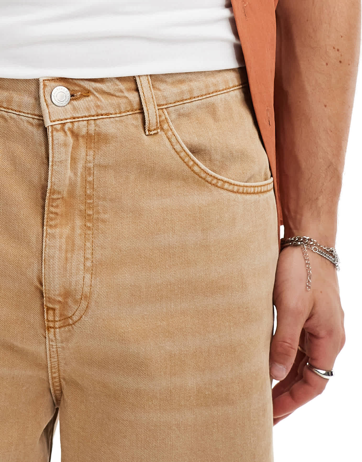 Reclaimed Vintage baggy dad jean in sand - ASOS Sample Sale EU Store