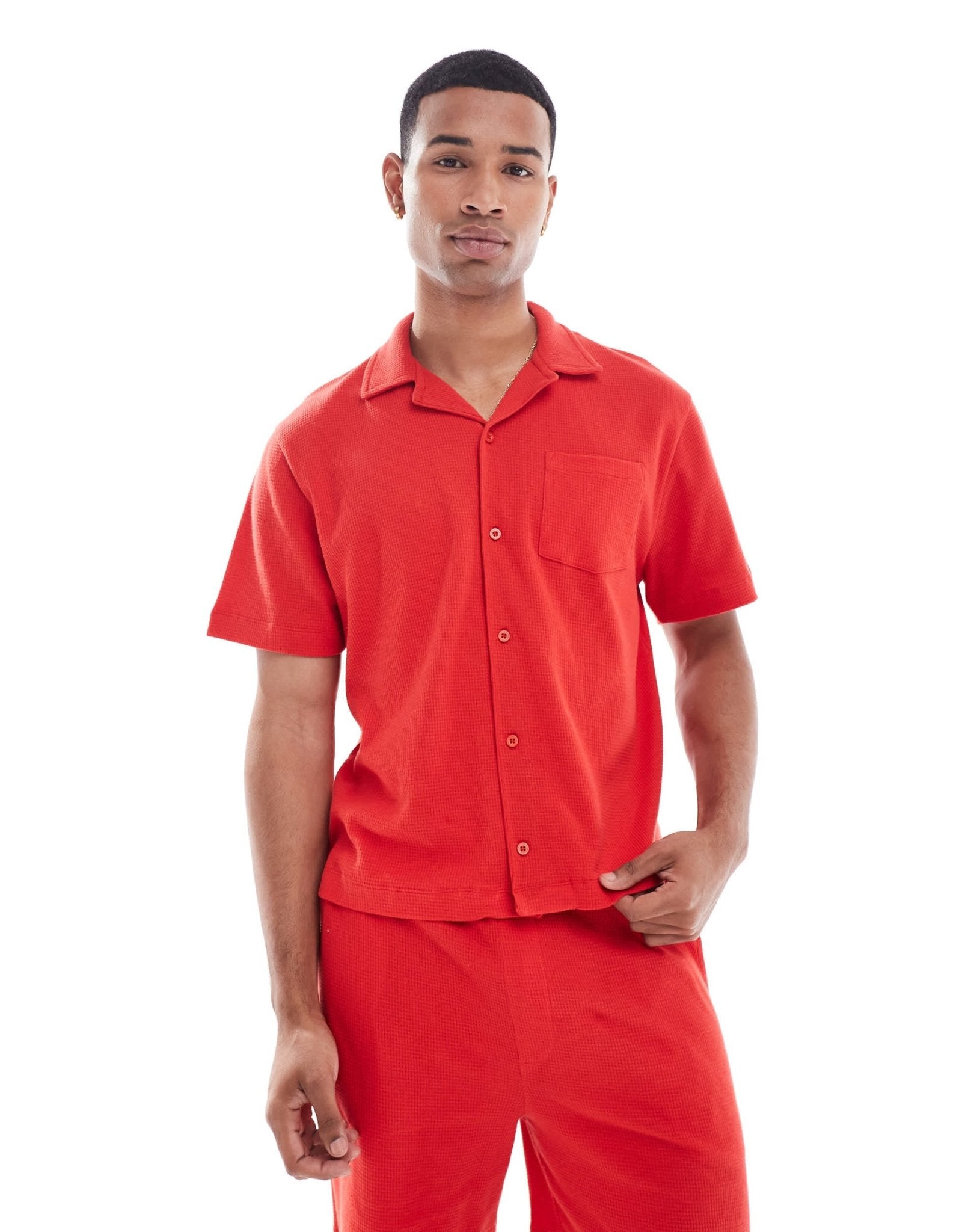 Reclaimed Vintage jersey shirt with rodeo back print in red - ASOS Sample Sale EU Store