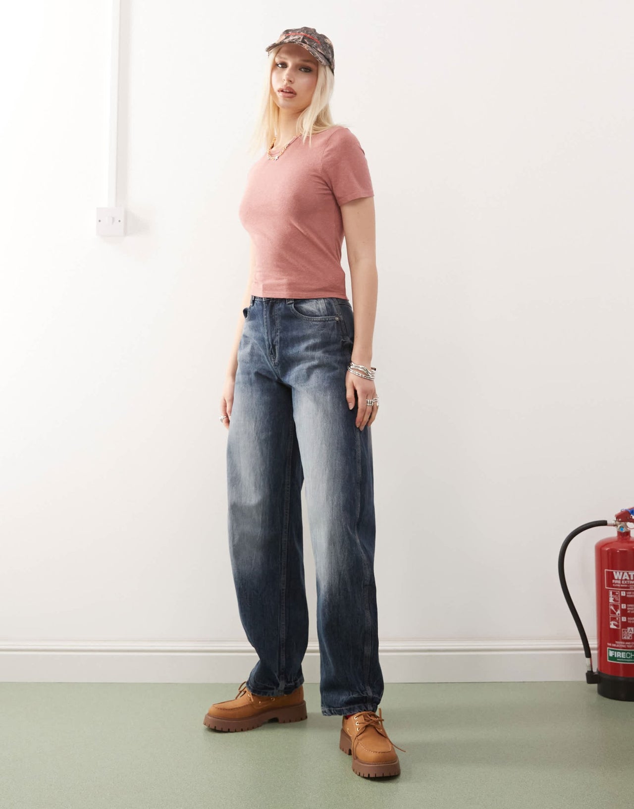 Reclaimed Vintage slim fit baby t-shirt in pink - ASOS Sample Sale EU Store