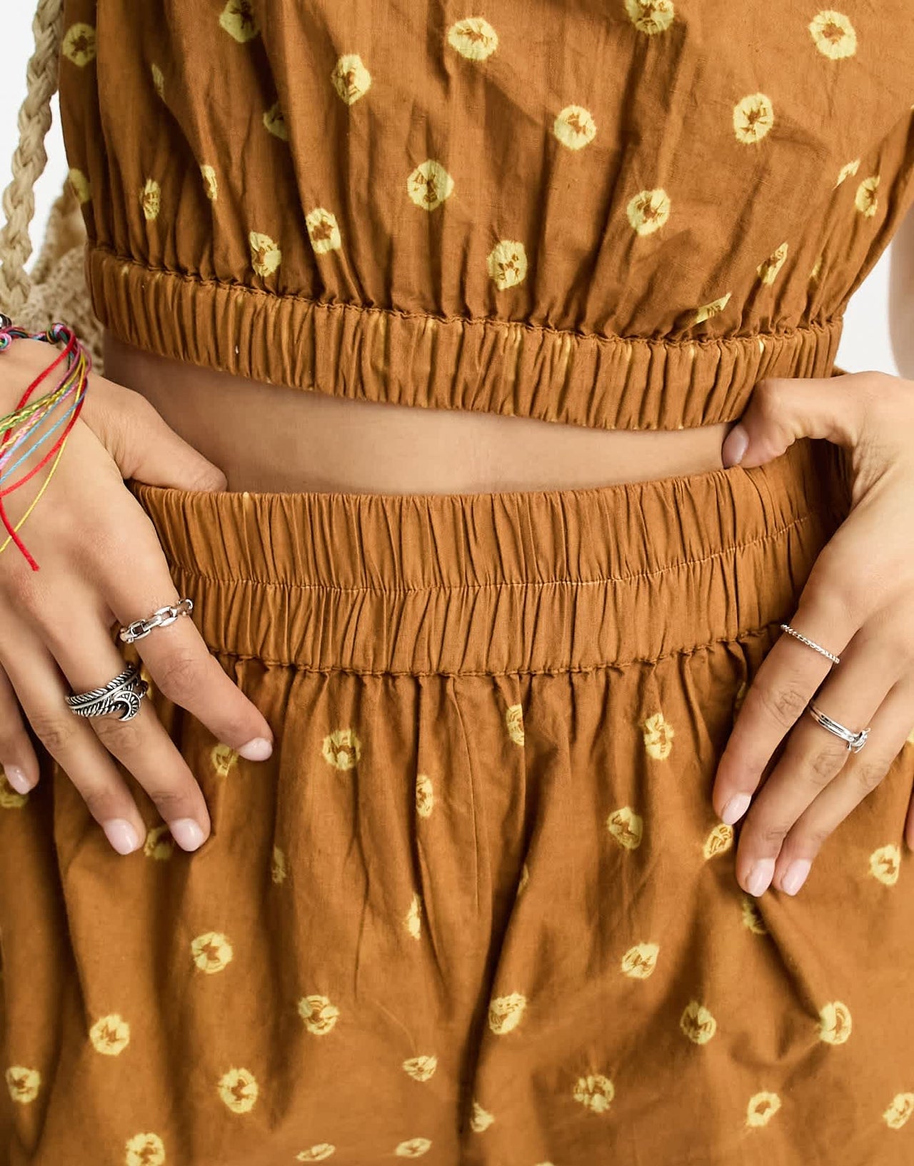 Reclaimed Vintage summer co - ord shorts in washed brown - ASOS Sample Sale EU Store