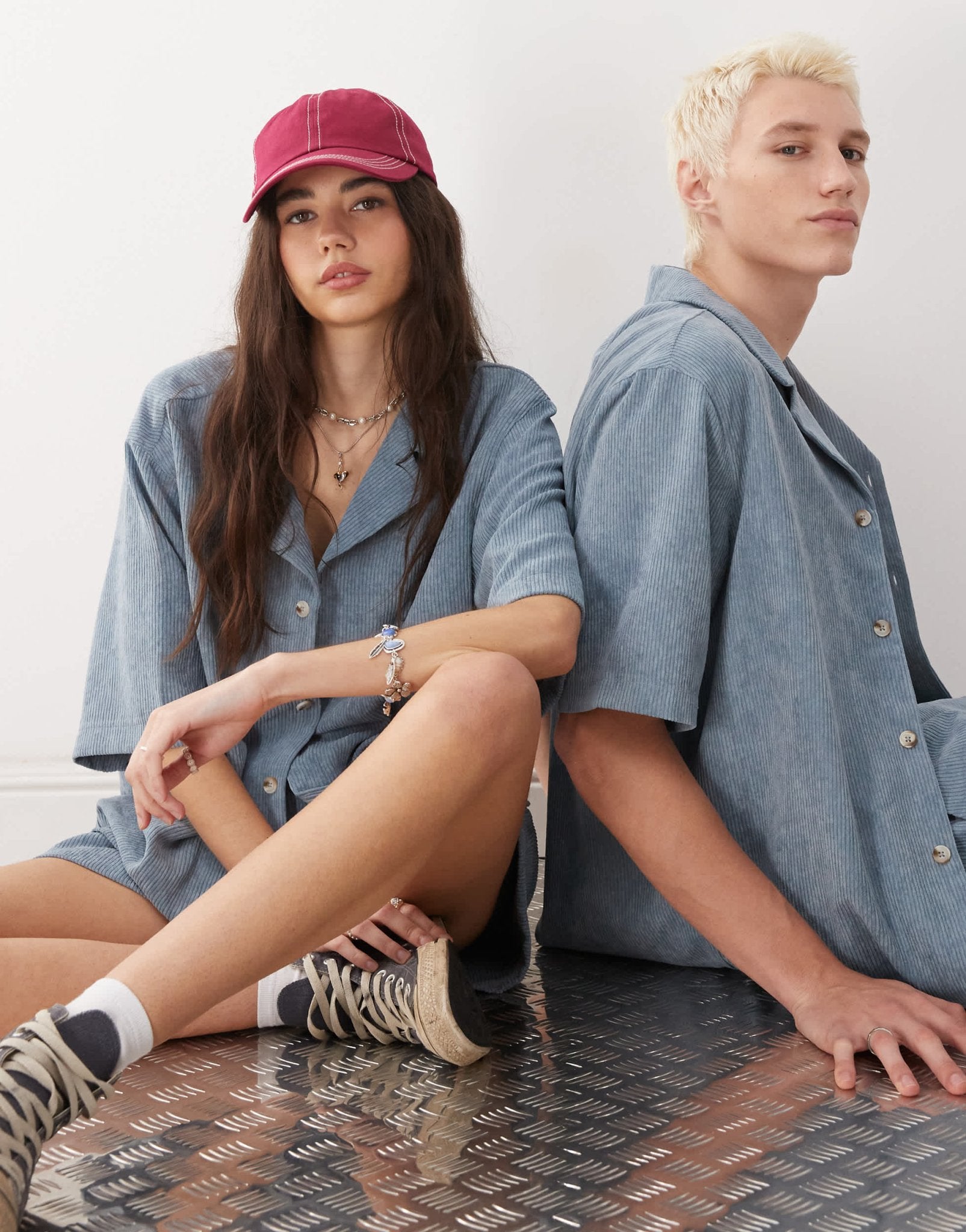 Reclaimed Vintage unisex cord shirt in blue - ASOS Sample Sale EU Store