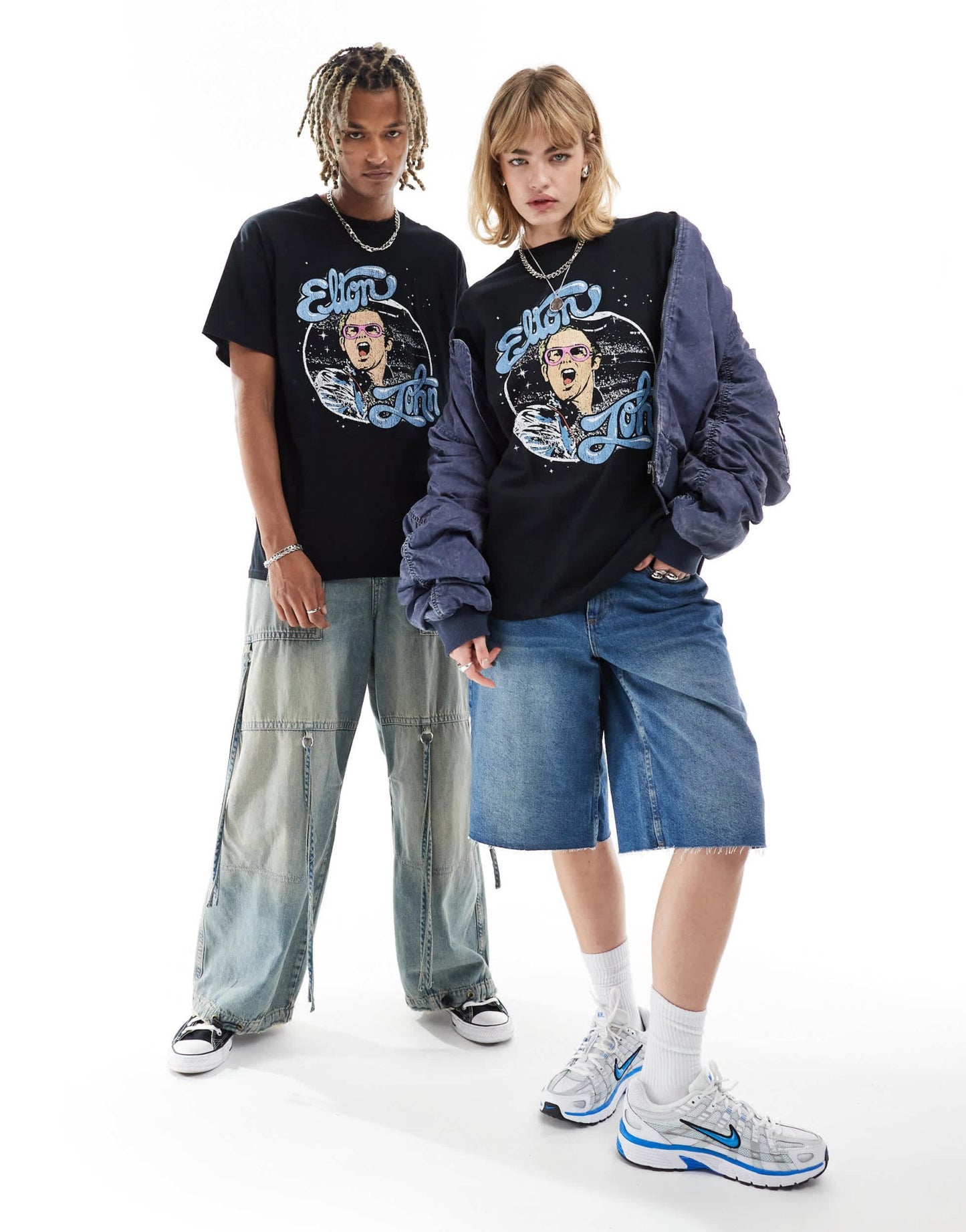 Reclaimed Vintage unisex Elton John licensed t-shirt in black - ASOS Sample Sale EU Store