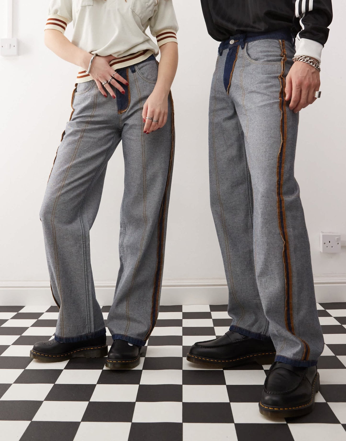 Reclaimed Vintage unisex inside out jean in indigo - ASOS Sample Sale EU Store