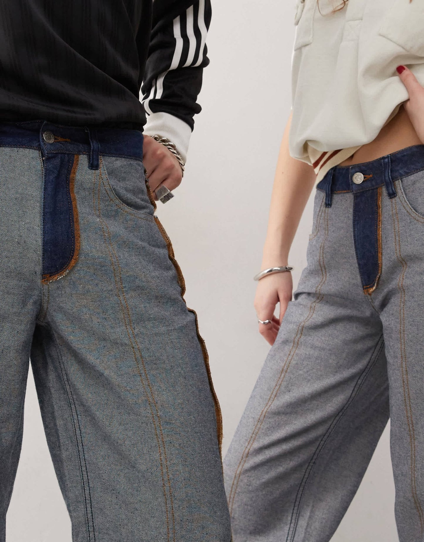 Reclaimed Vintage unisex inside out jean in indigo - ASOS Sample Sale EU Store