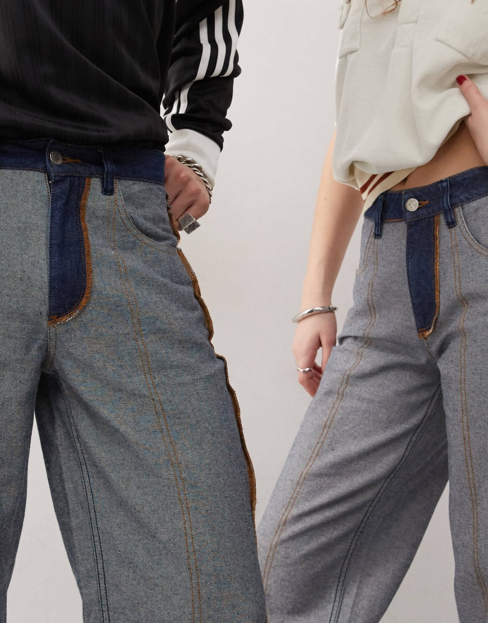 Reclaimed Vintage unisex inside out jean in indigo - ASOS Sample Sale EU Store