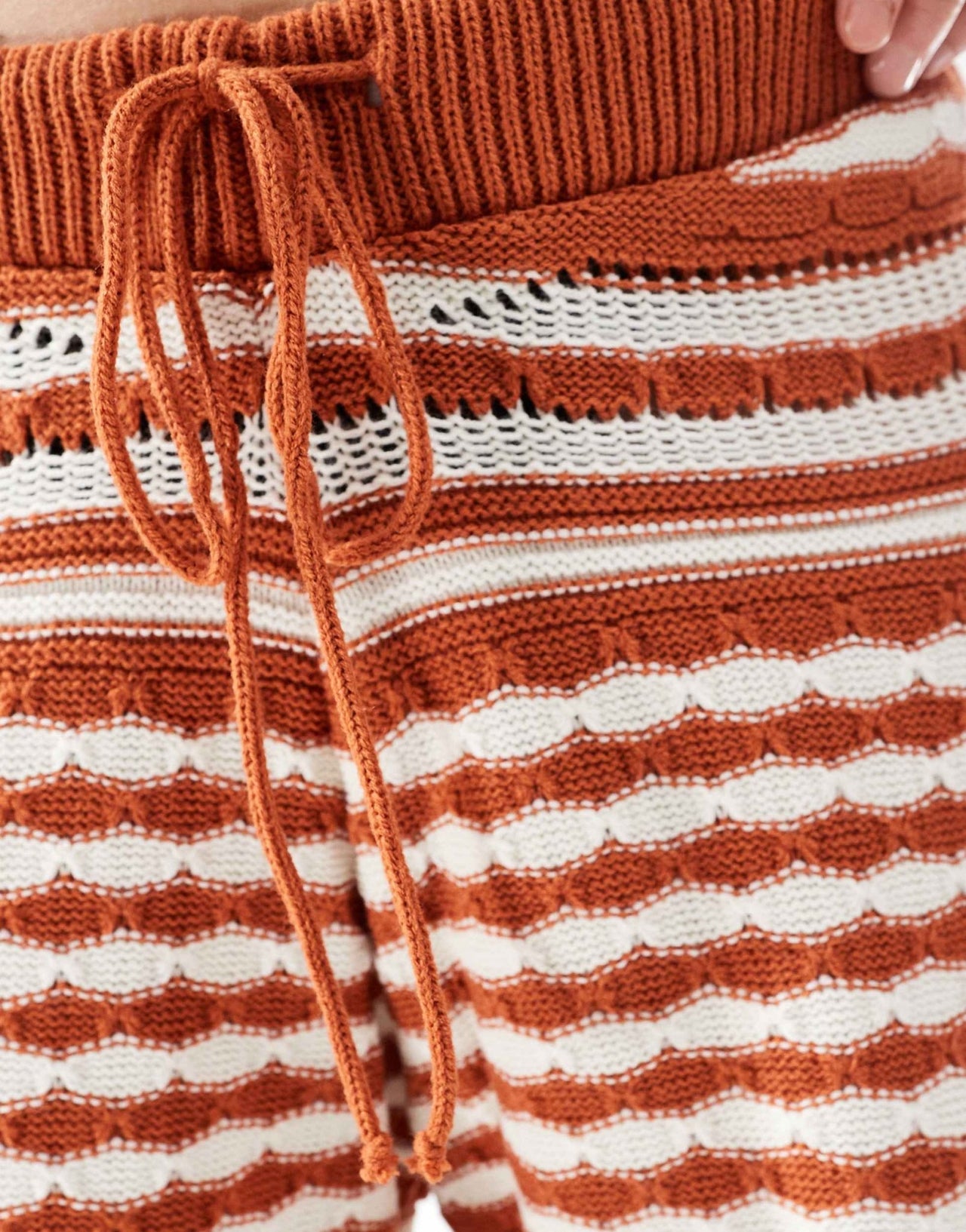 Reclaimed Vintage unisex knitted shorts in stripe crochet - ASOS Sample Sale EU Store