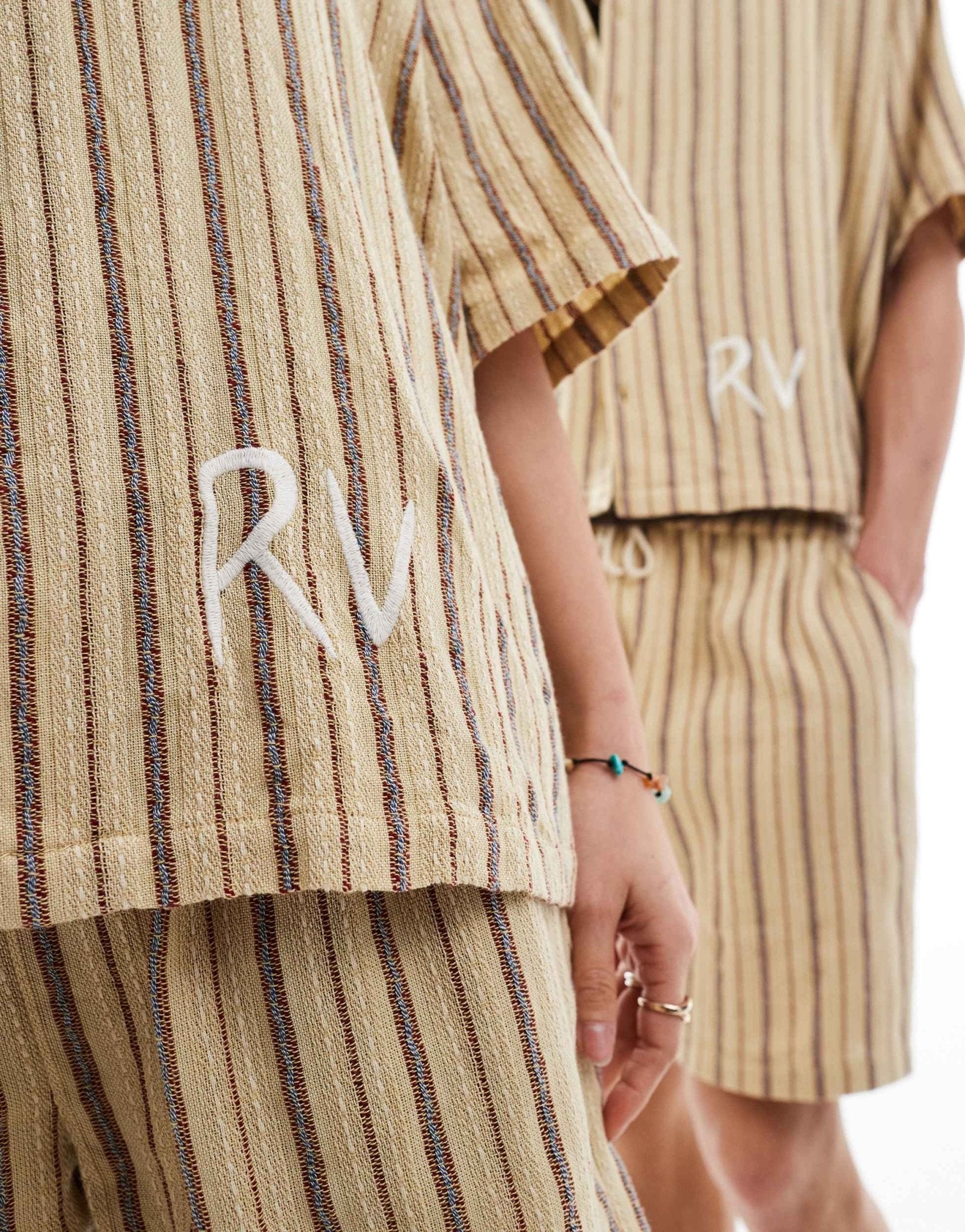 Reclaimed Vintage unisex textured stripe shirt co - ord - ASOS Sample Sale EU Store