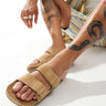 Sandali Reef Ojai two bar in suede color cuoio