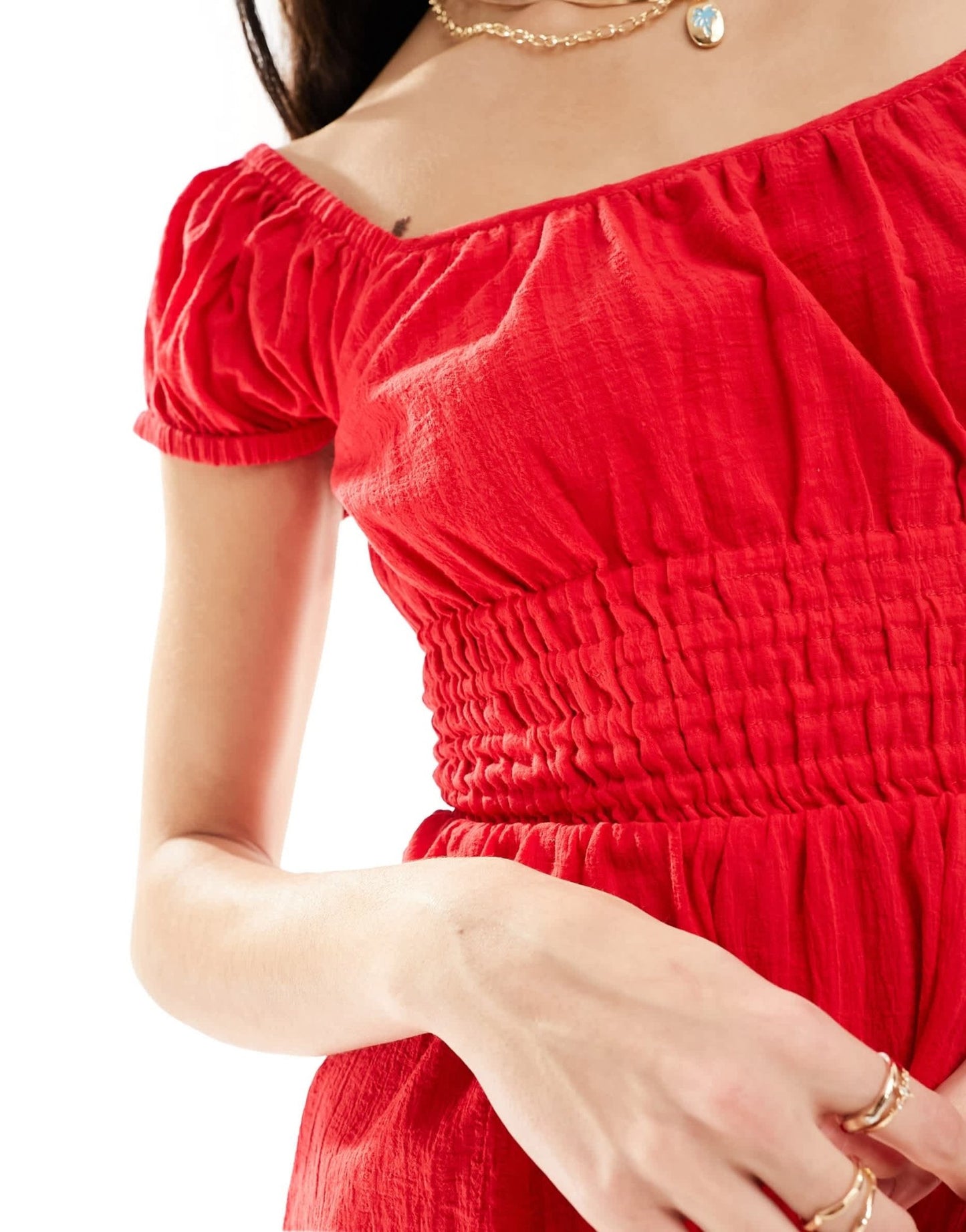 Rhythm raya cap sleeve beach mini dress in red - ASOS Sample Sale EU Store