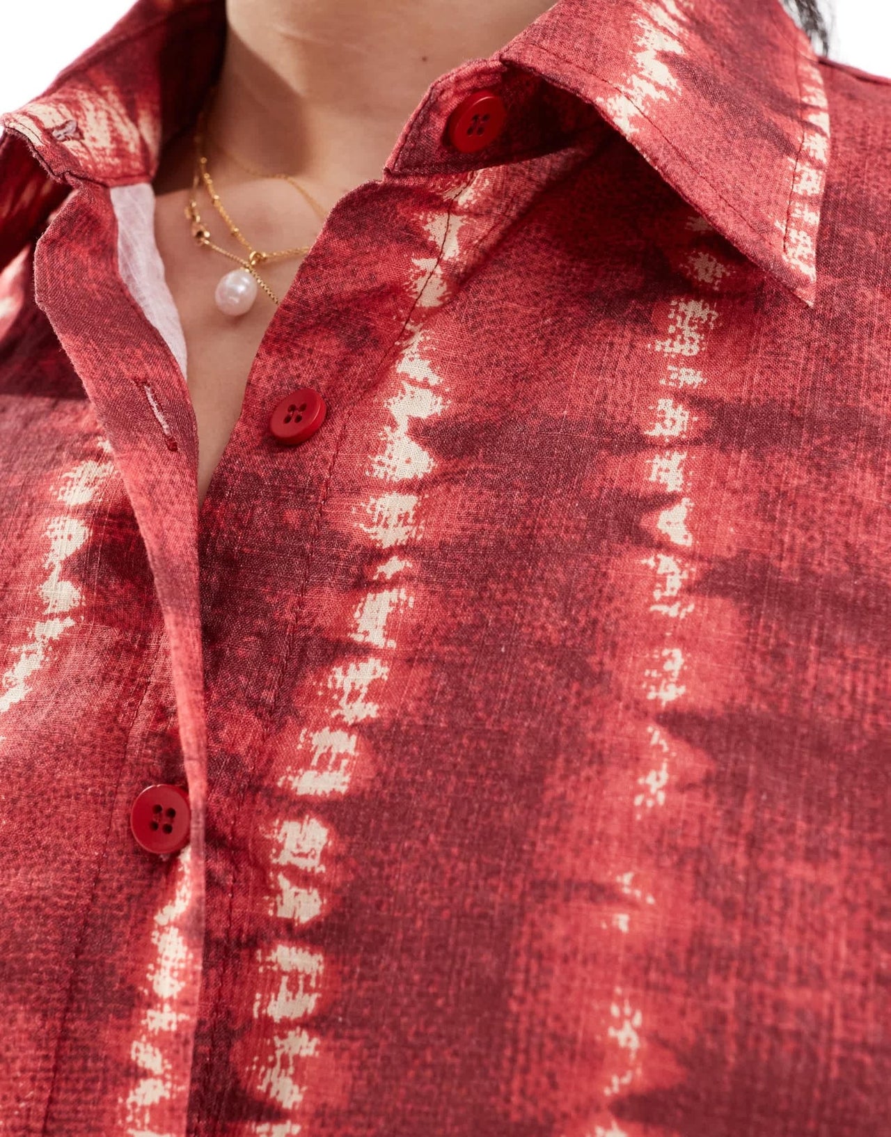 Rhythm sahara tie dye short sleeve beach shirt co - ord in red - ASOS Sample Sale EU Store
