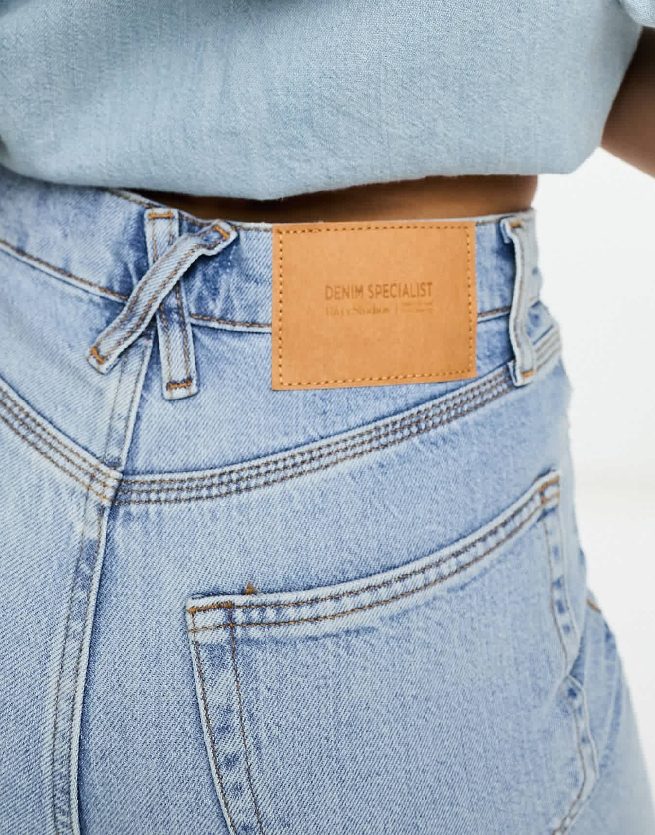 River Island ankle straight leg jeans in blue - ASOS Sample Sale EU Store
