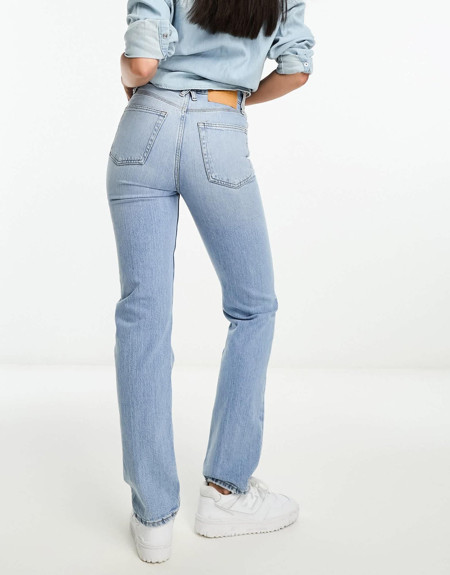 River Island ankle straight leg jeans in blue - ASOS Sample Sale EU Store