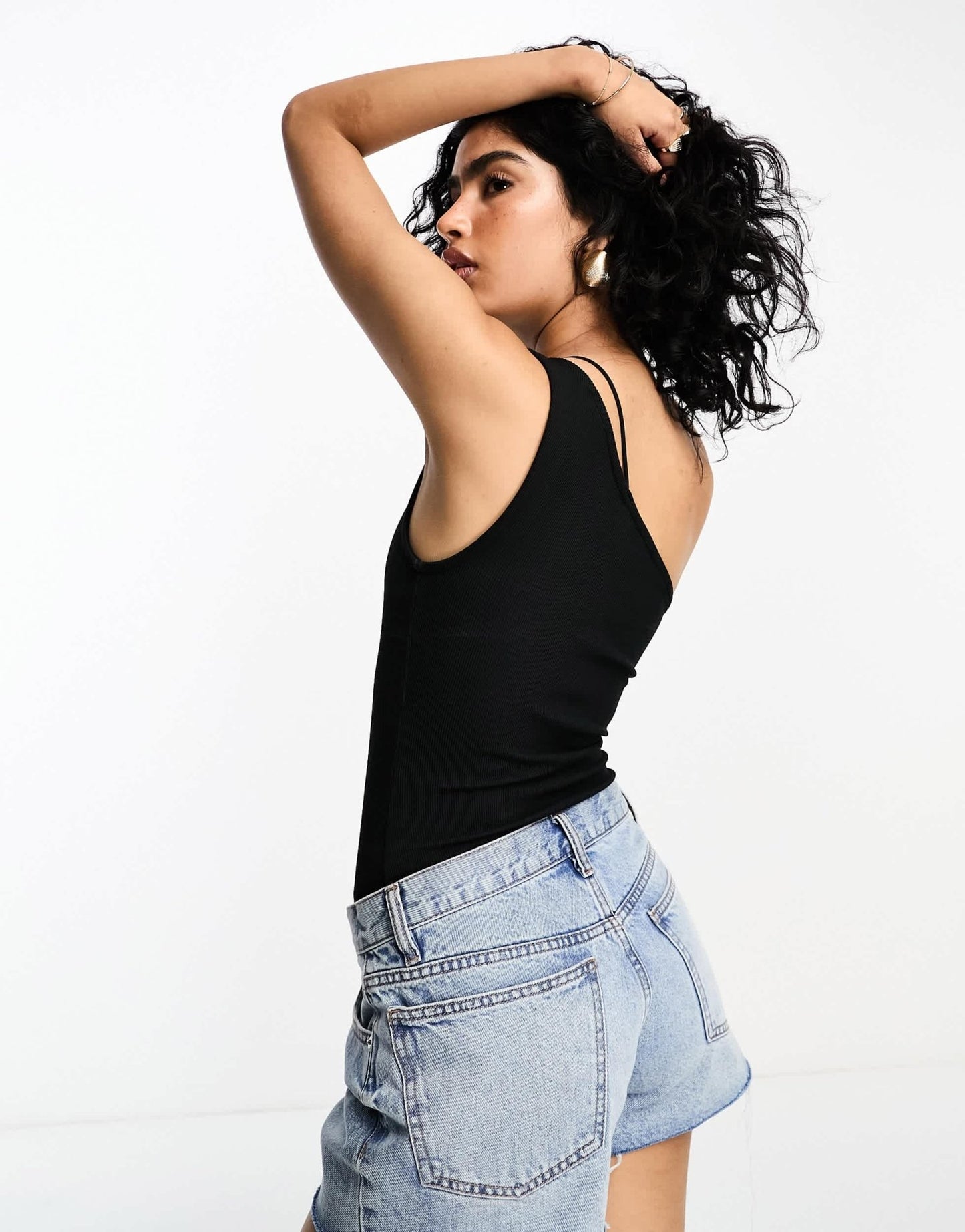 River Island asymmetric cut out bodysuit in black - ASOS Sample Sale EU Store