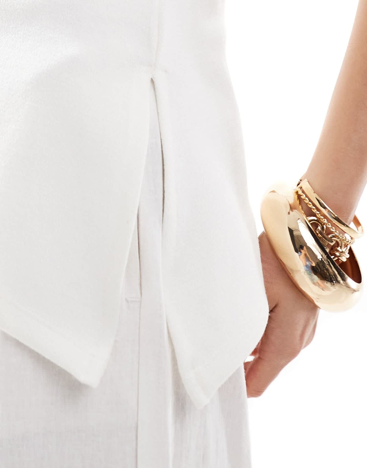 River Island bandeau top with contrast tipping in white - ASOS Sample Sale EU Store