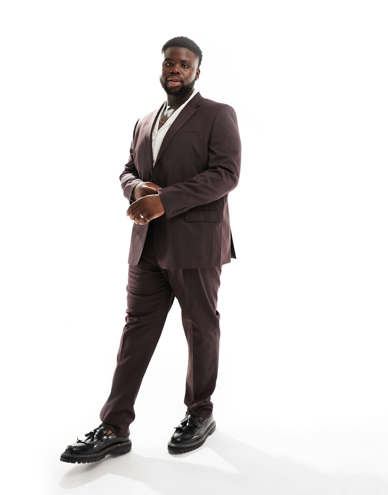 River Island Big & Tall twill suit jacket in brown - ASOS Sample Sale EU Store