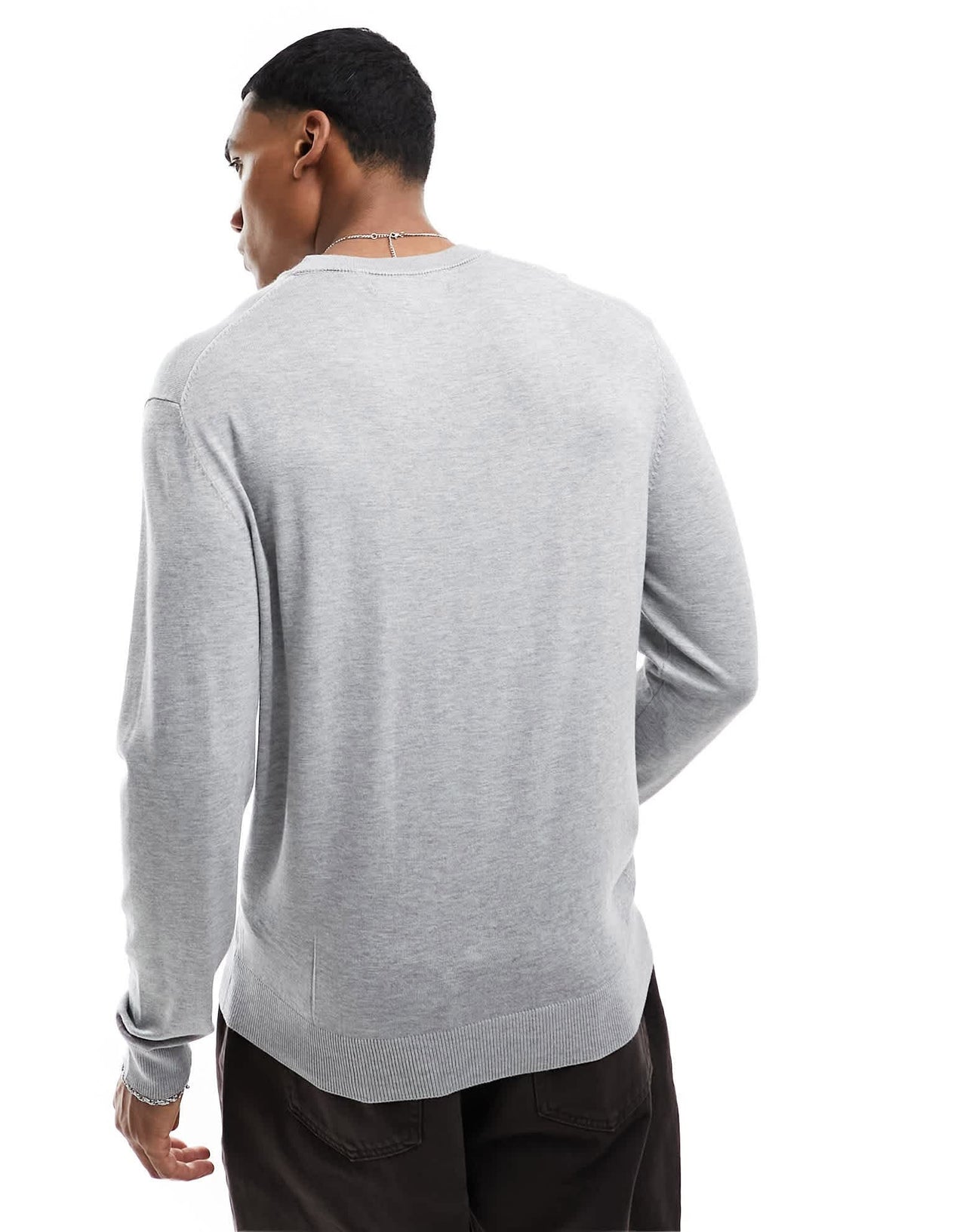River Island essential crew neck sweatshirt in grey marl - ASOS Sample Sale EU Store