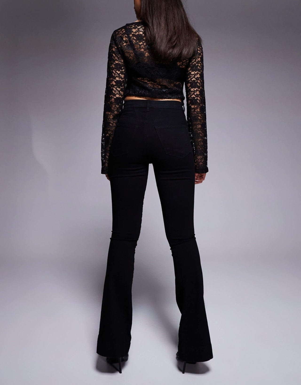 River Island flare jean in black - ASOS Sample Sale EU Store
