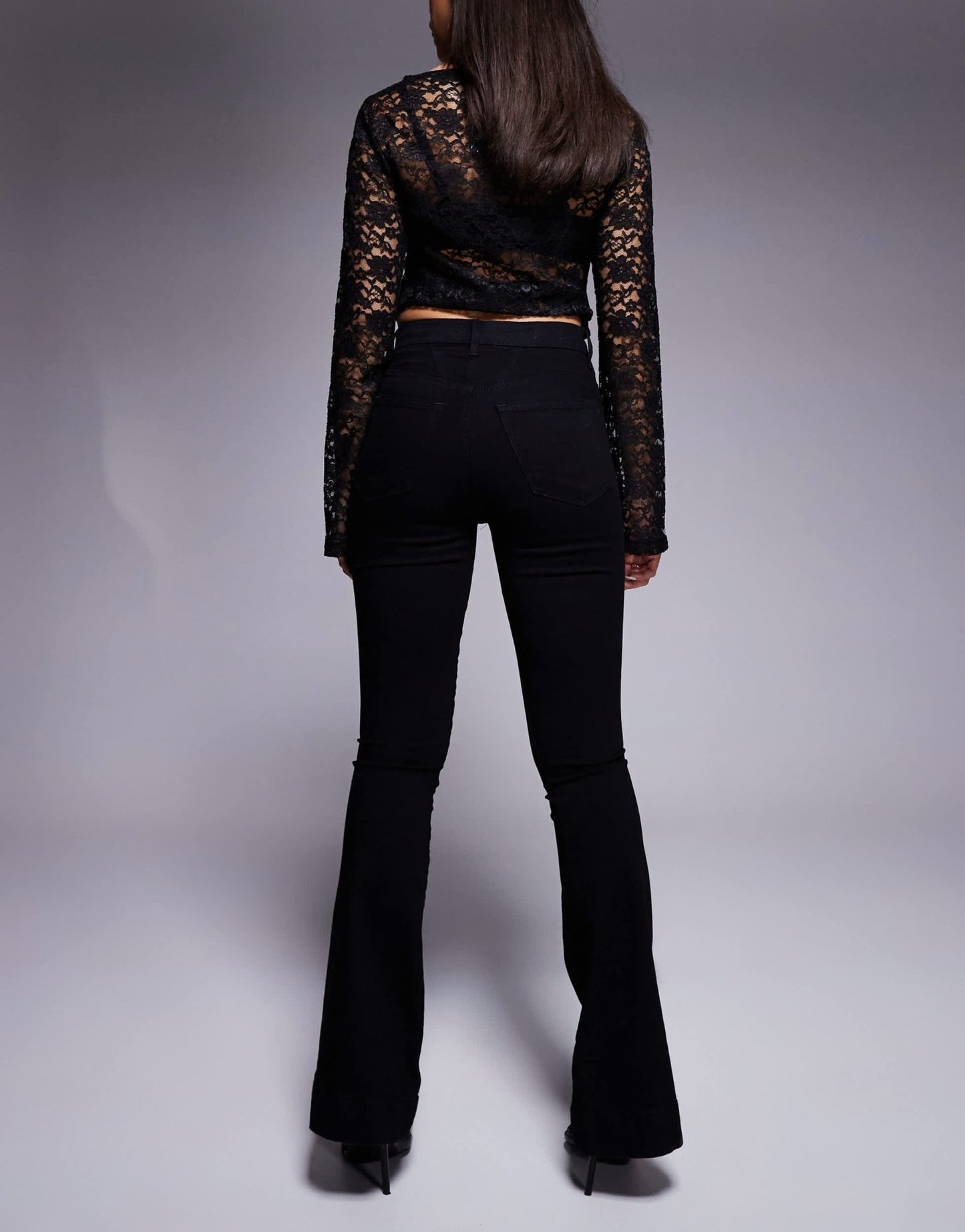 River Island flare jean in black - ASOS Sample Sale EU Store